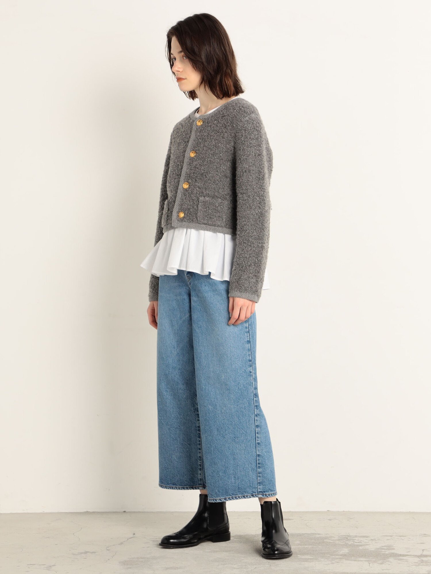 MACPHEE トゥモローランド ムートン クルーネックカーディガン 楽天市場】【SALE／40%OFF】ムートン クルーネックカーディガン