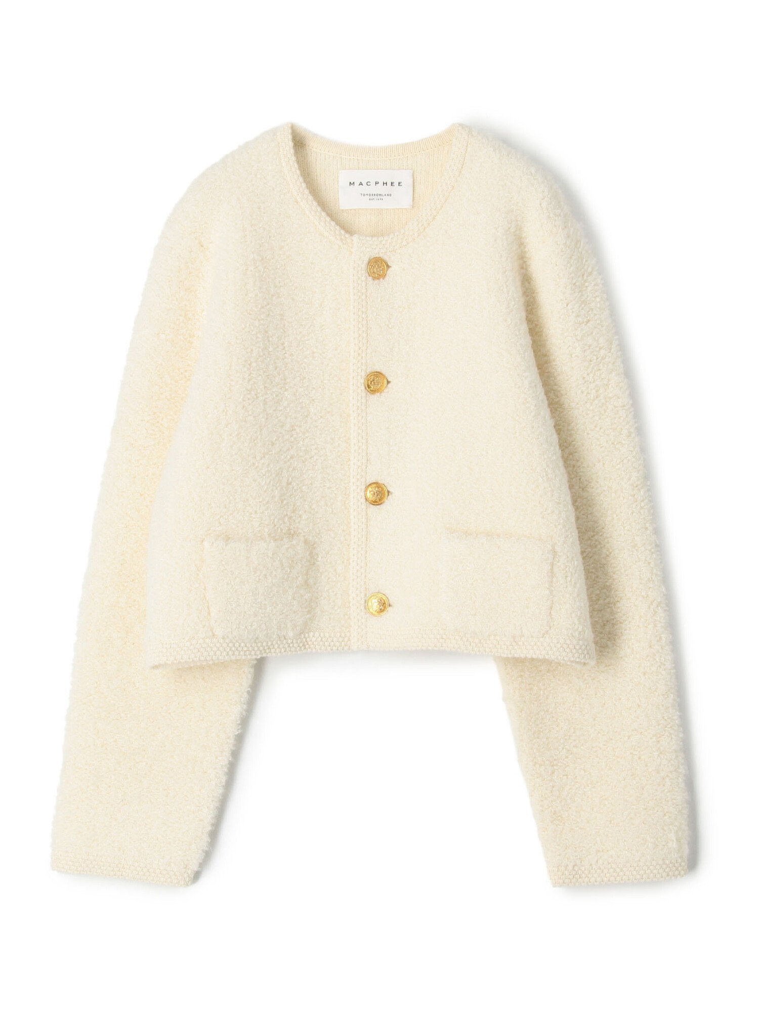 SALE／40%OFF】MACPHEE ムートン クルーネックカーディガン