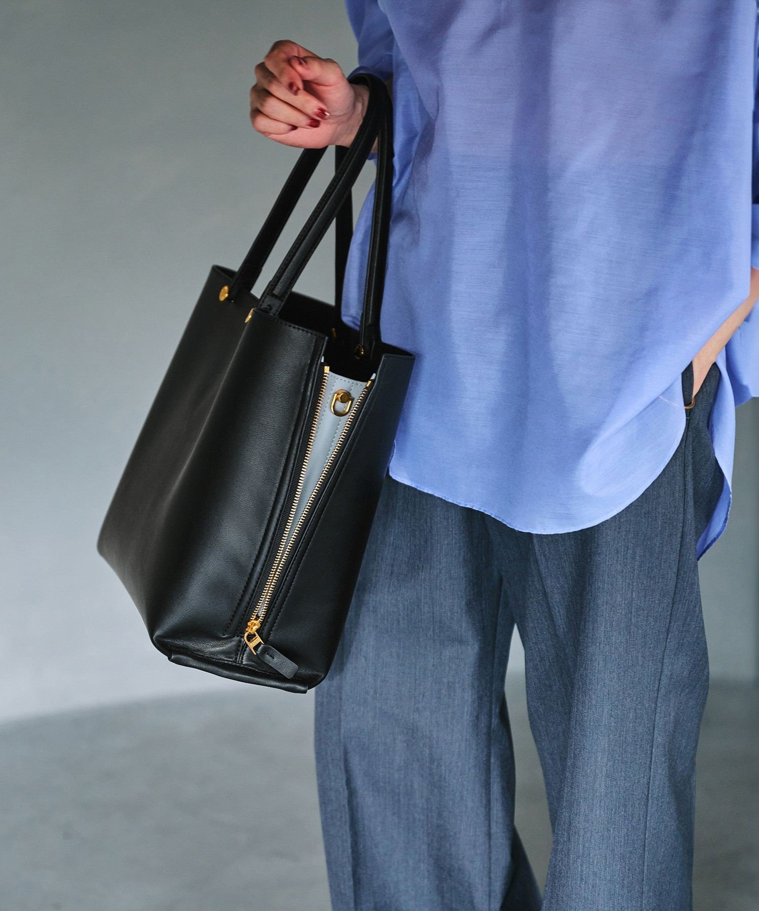 ロペ　Y BAG トートバッグ　ROPE' ブラック A4対応】【E'POR】Y BAG Large【通勤】【メディア掲載