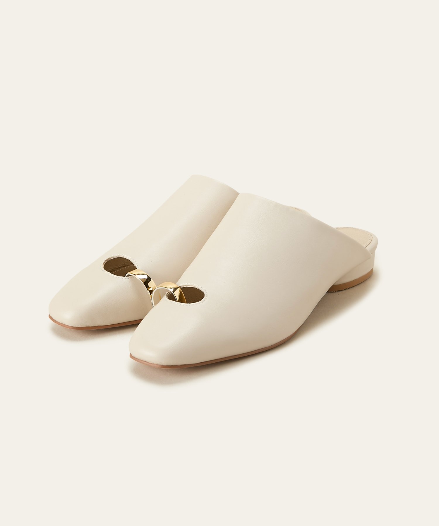 LE VERNIS [LE VERNIS] Toe ring Mules キャセリーニ シューズ・靴 ミュール ブラック ホワイト【送料無料】画像