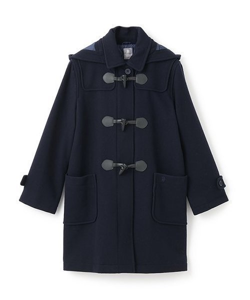 pomponettejunior♡フェイクファー衿付スクールコートネイビー165 pomponettejunior♡フェイクファー衿付スクールコートネイビー165