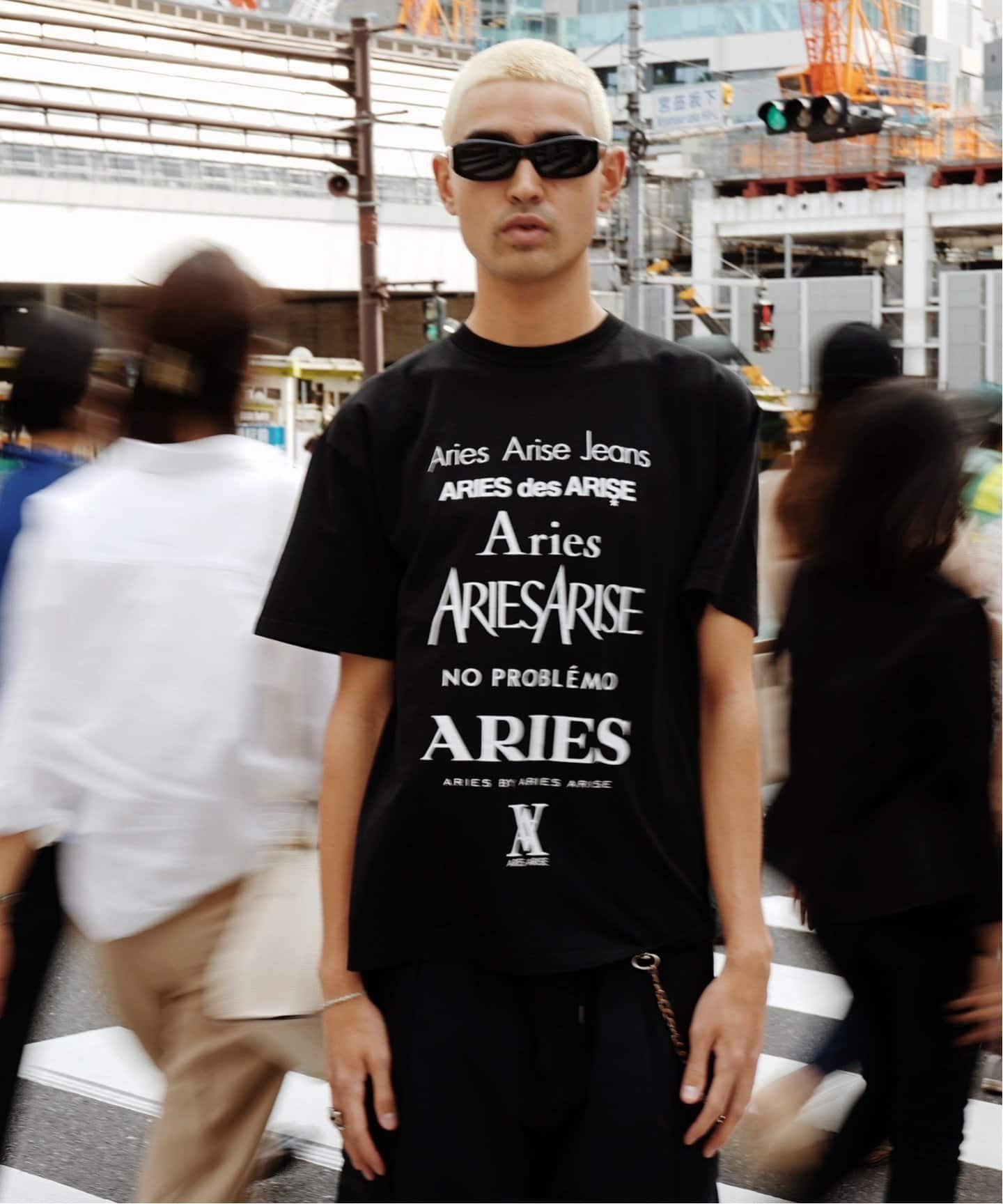 Aries ブランドロゴパロディTシャツ 417 EDIFICE 【ARIES / アリーズ】PULP 別注 PERFUME SS TEE