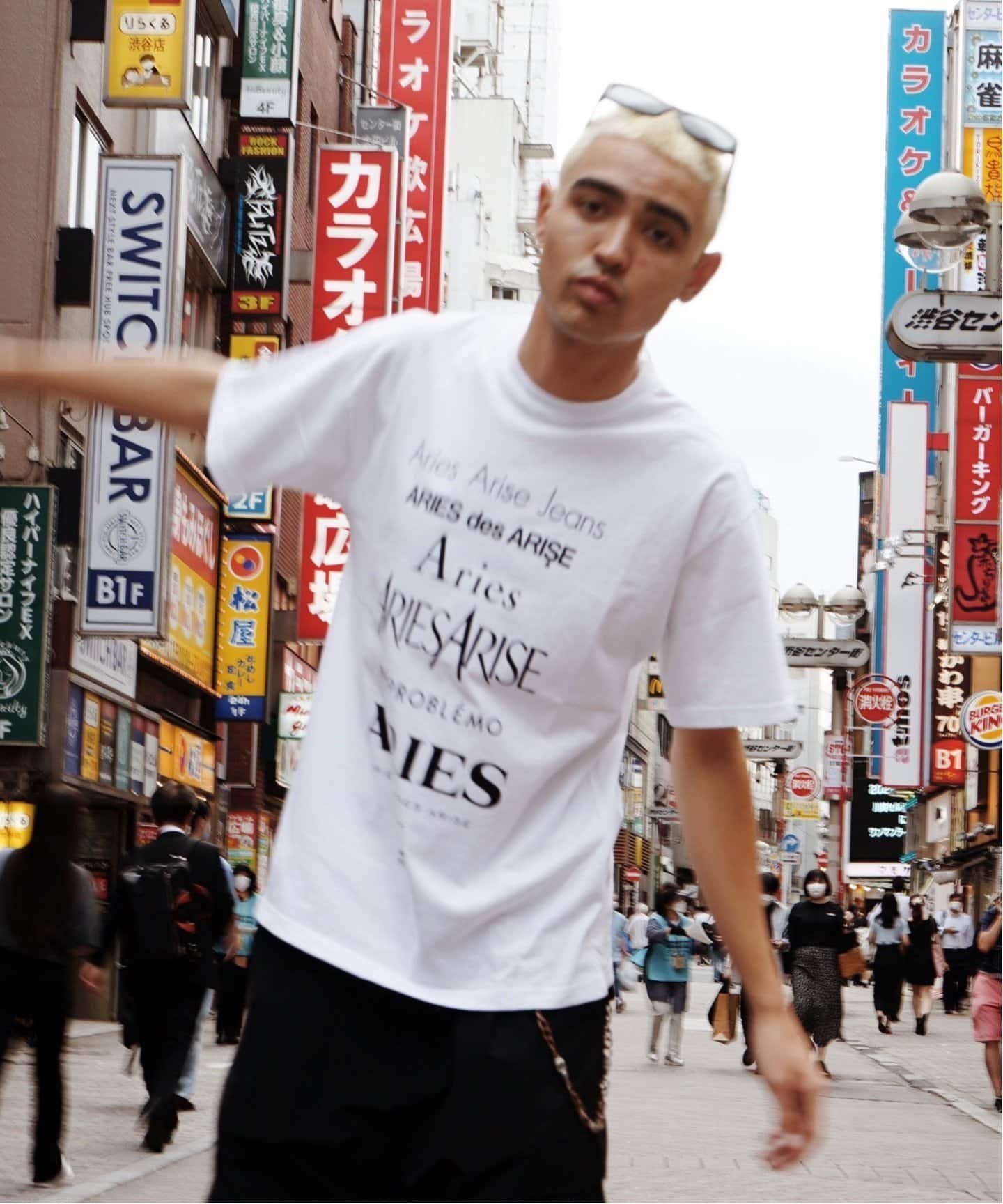 Aries ブランドロゴパロディTシャツ 417 EDIFICE 【ARIES / アリーズ】PULP 別注 PERFUME SS TEE