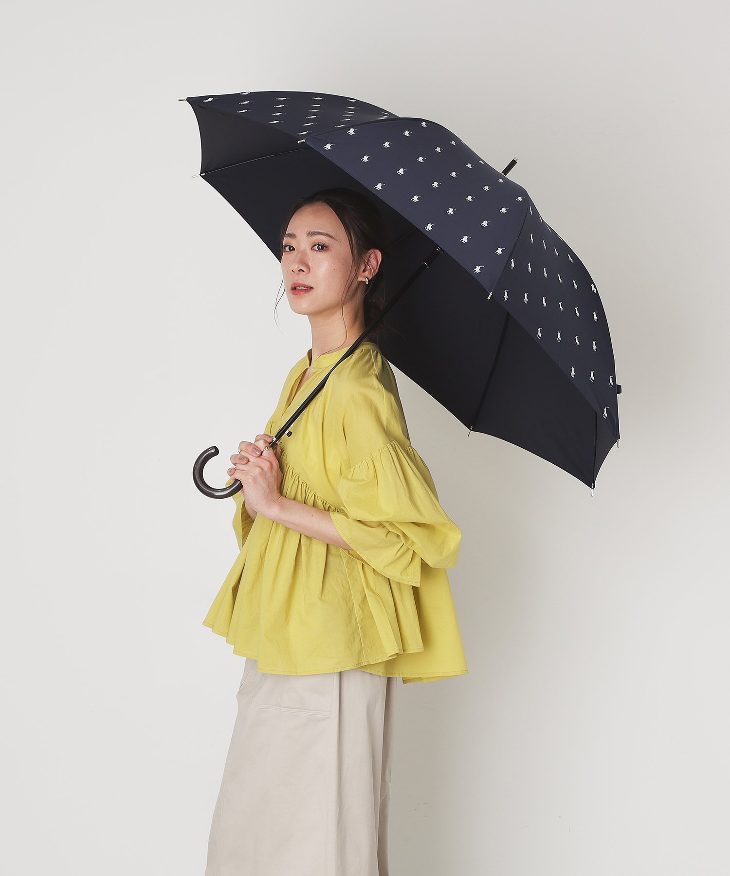新品　ポロラルフローレン　ジャンプ式　長傘　雨傘　耐風傘 ポロ ラルフローレン（傘）POLO RALPH LAUREN(umbrella) 雨傘