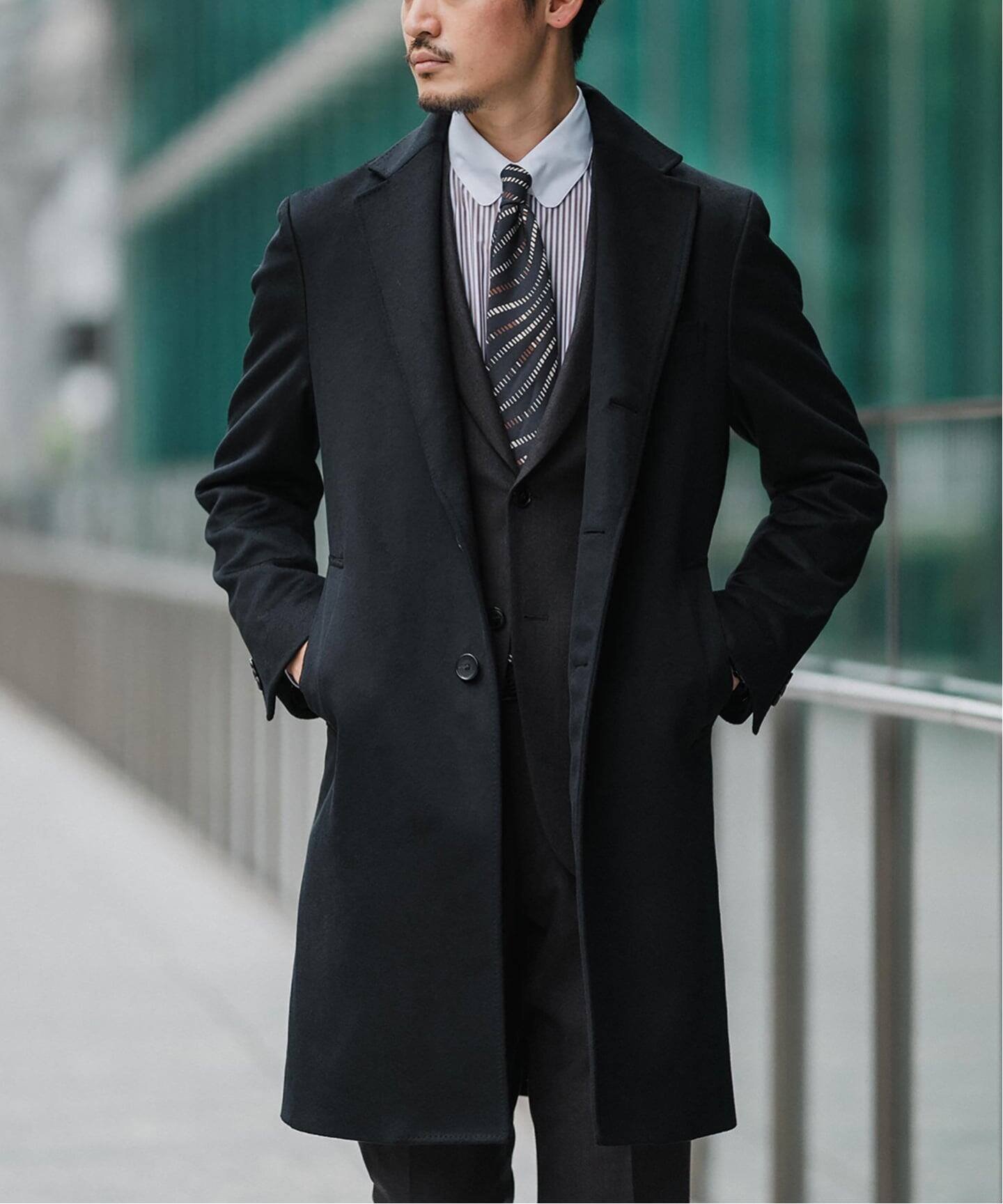 楽天市場】【洋服の青山】チェスターコート シングル メンズ スリム