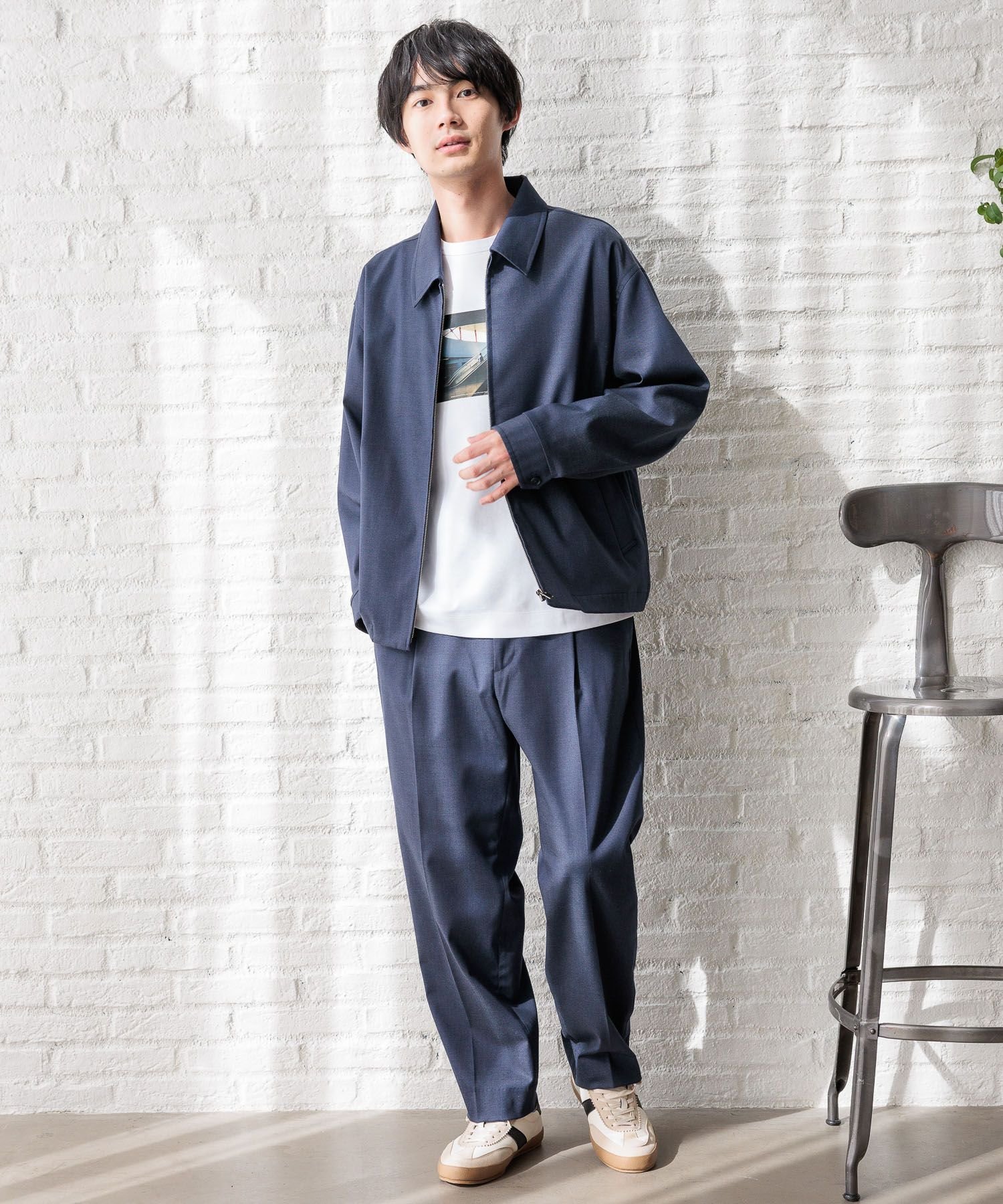 SALE／50%OFF】GLOBAL WORK アーバンデニムZIPブルゾン/147027