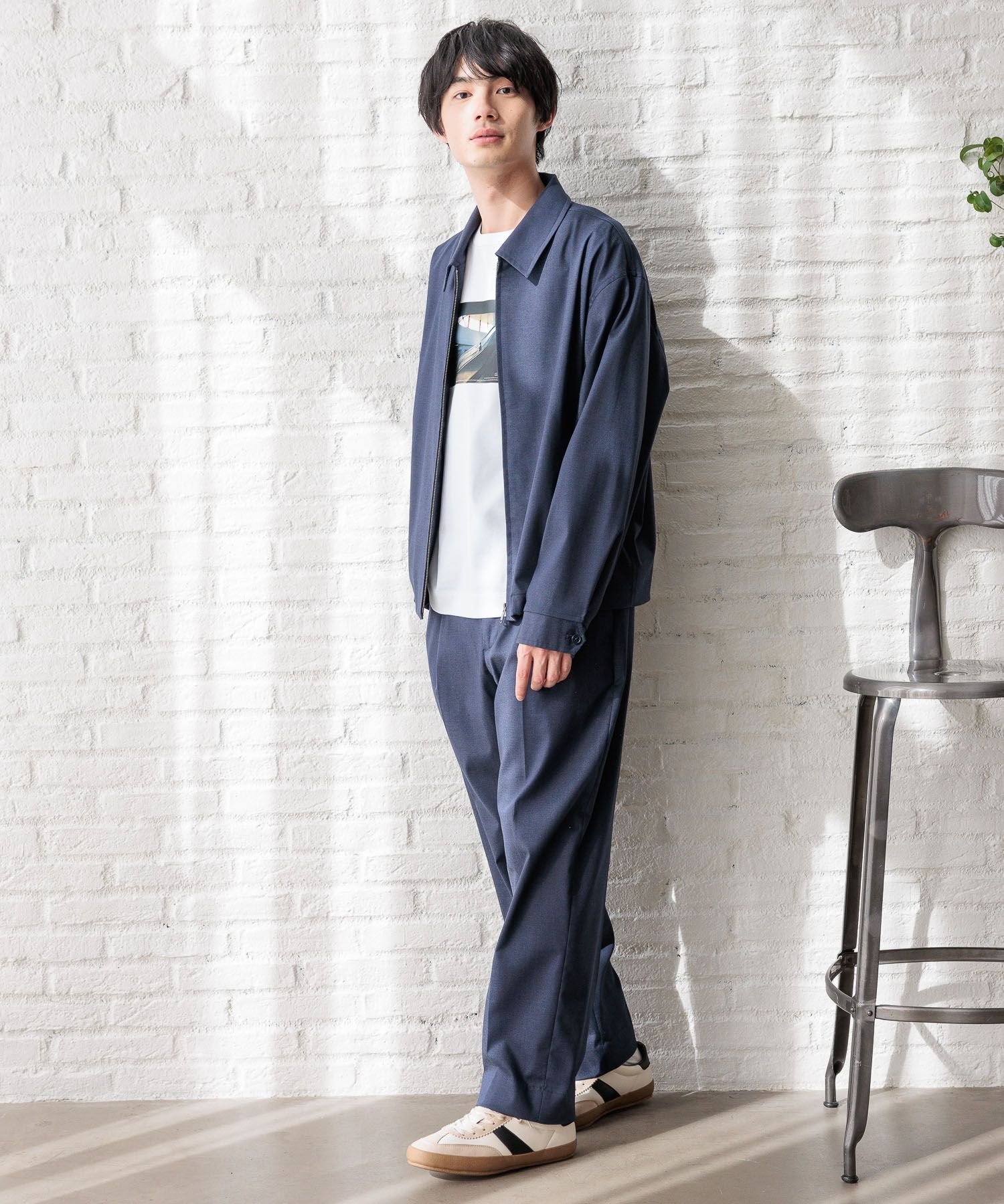 SALE／50%OFF】GLOBAL WORK アーバンデニムZIPブルゾン/147027