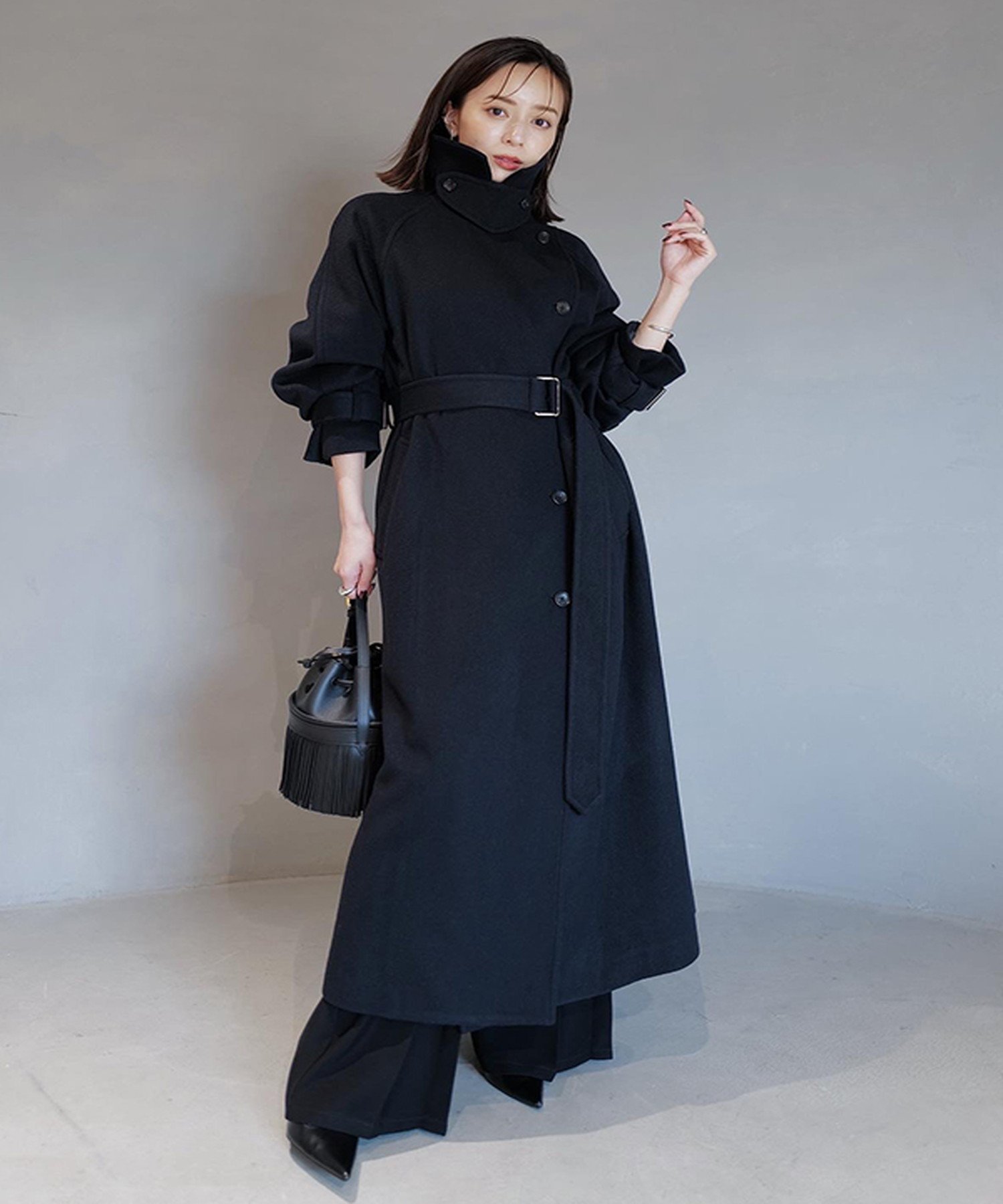 anuans ウールトレンチコート アニュアンス ジャケット・アウター