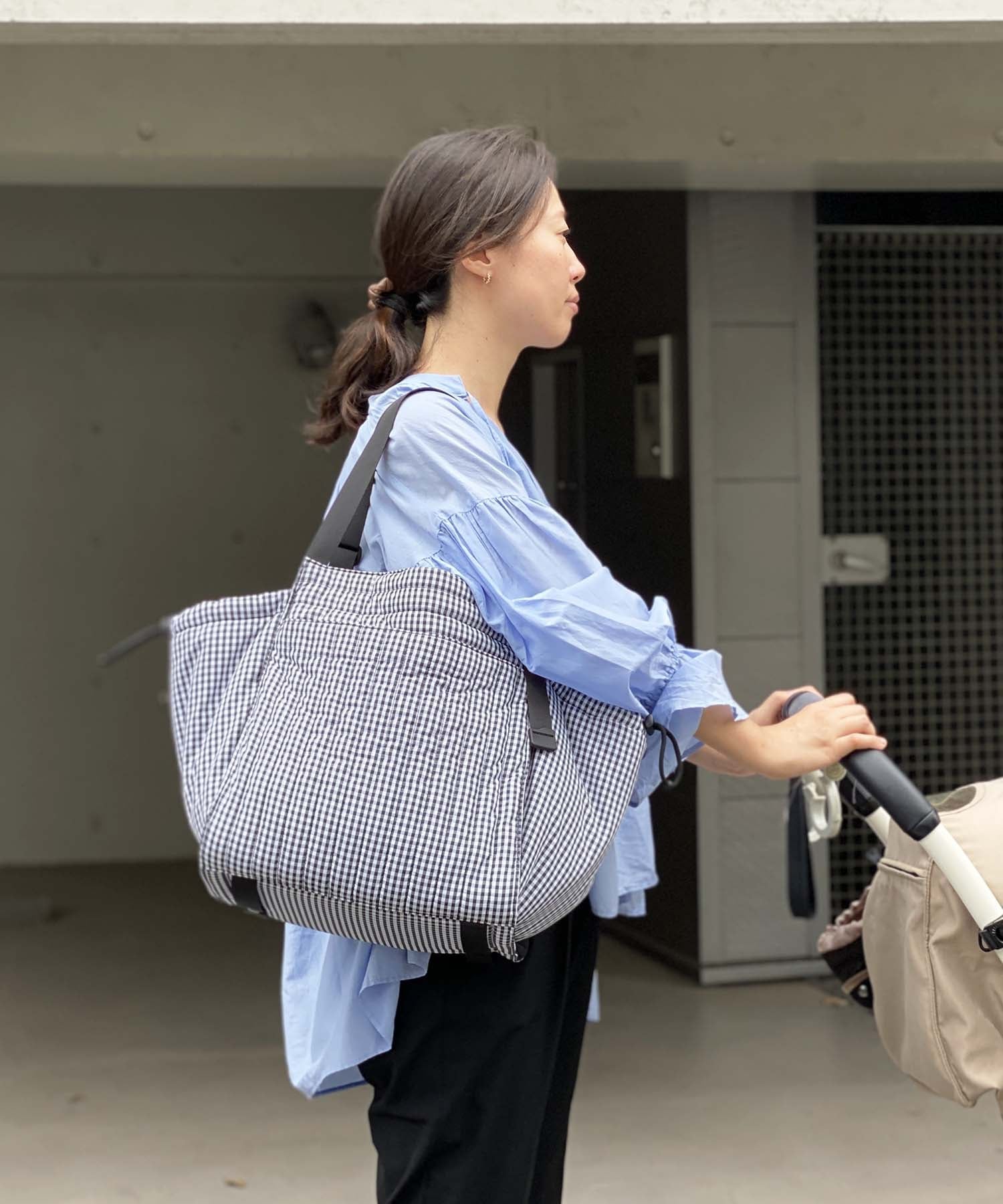 SOLPRESA 洗える キルティングトートマザーズバッグ(M) SOLPRESA 洗える キルティングトートマザーズバッグ(M) スーパー