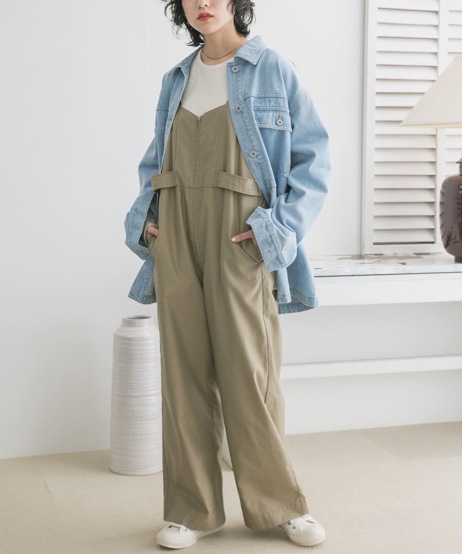 SALE／70%OFF】KBF フロントZIPサロペット ケービーエフ 