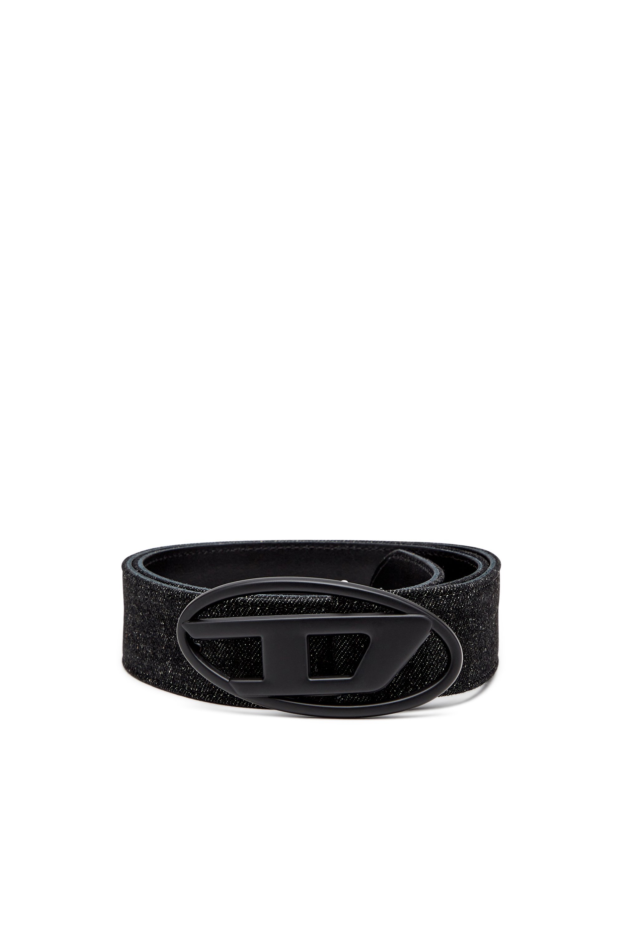 DIESEL ブラックレザーベルトメンズ レディース 95/38 DIESEL ディーゼル ベルト X07762 PR160 T2189 T8013 BLACK