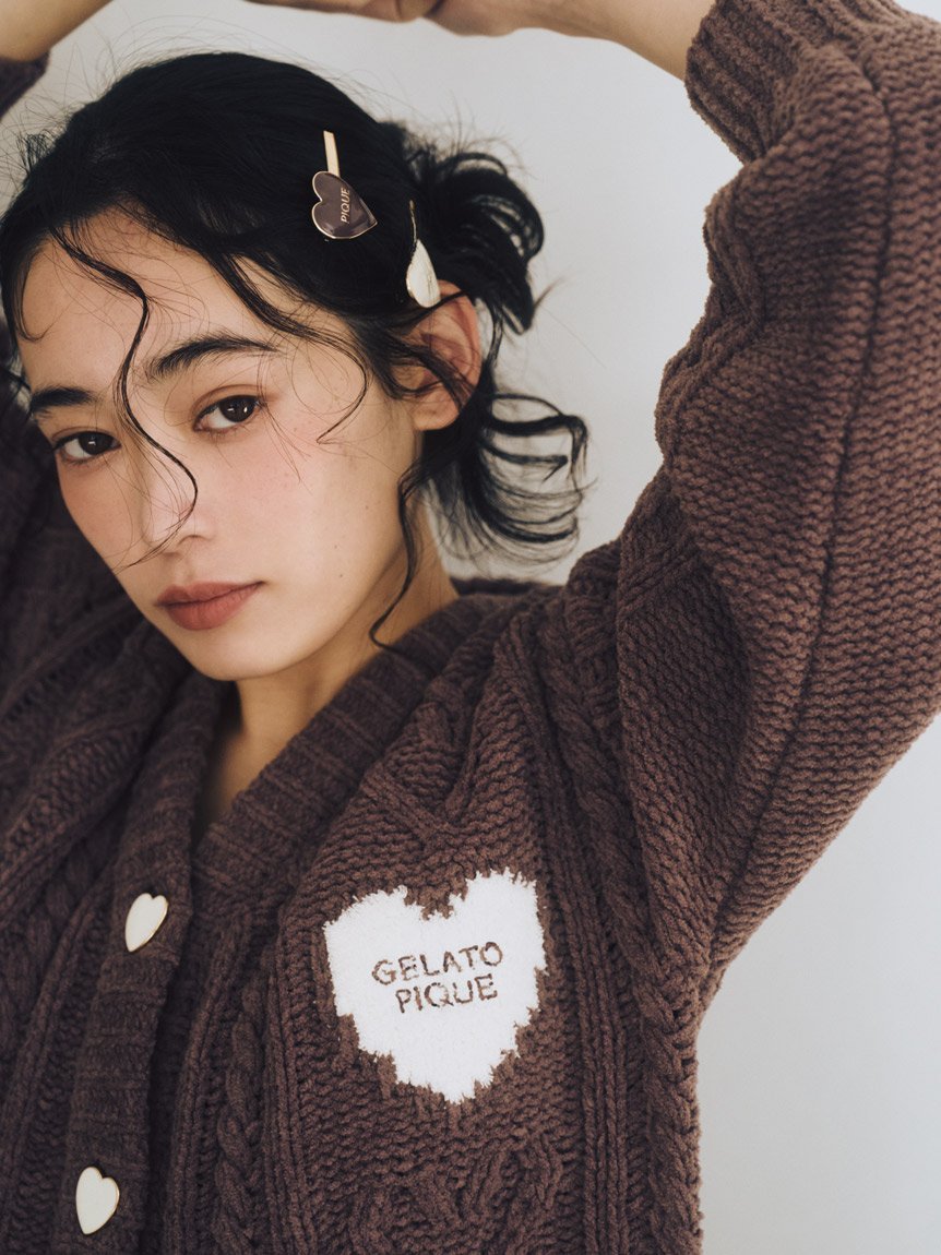 SALE／30%OFF】gelato pique ハートアランカーディガン ジェラートピケ
