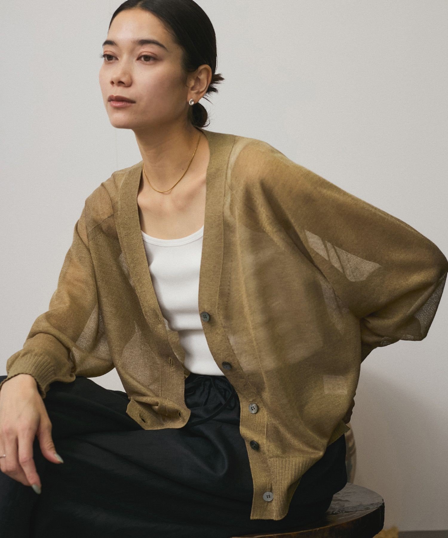 アダムエロペ　シアーツインニットカーディガン　セットアップ ADAM ET ROPE'｜【2WAY】シアーカーディガン | Rakuten Fashion