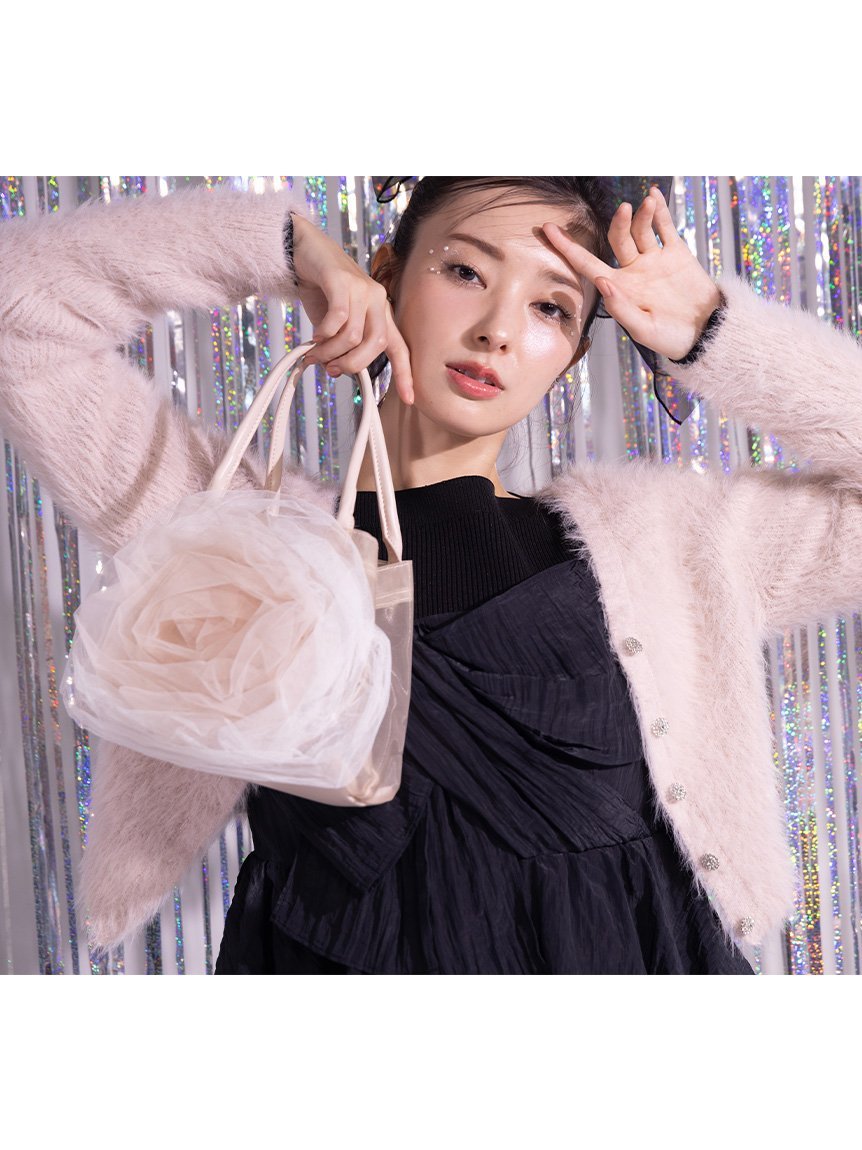 SALE／30%OFF】CELFORD フェザーヤーンショートカーディガン セル
