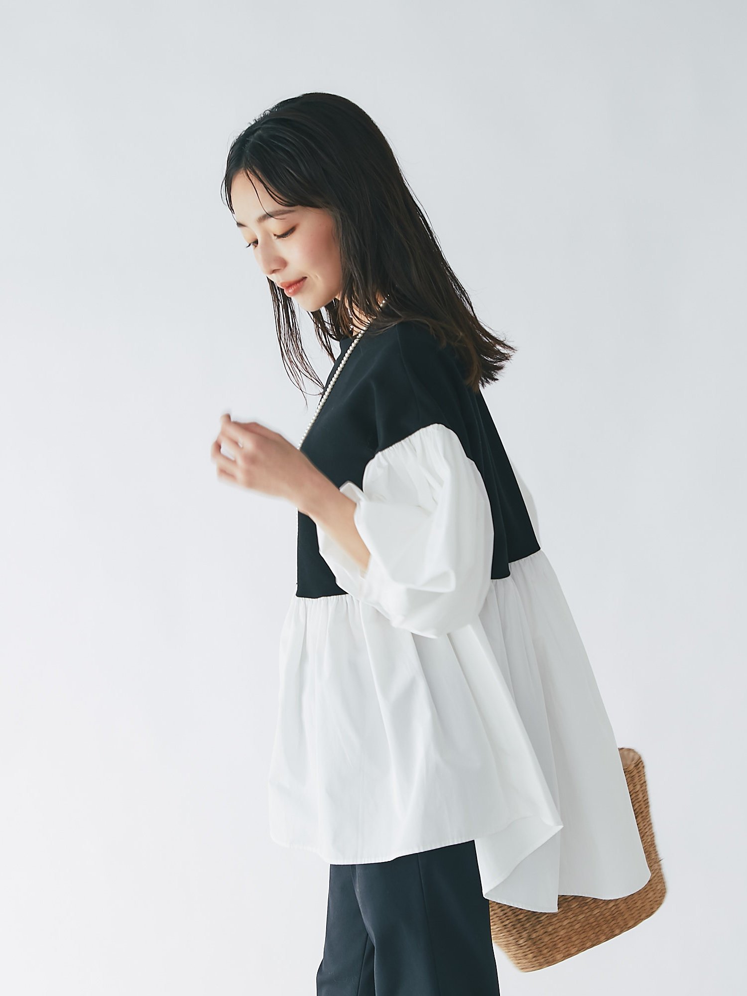 SALE／50%OFF】La boutique BonBon バルーンスリーブチュニック 