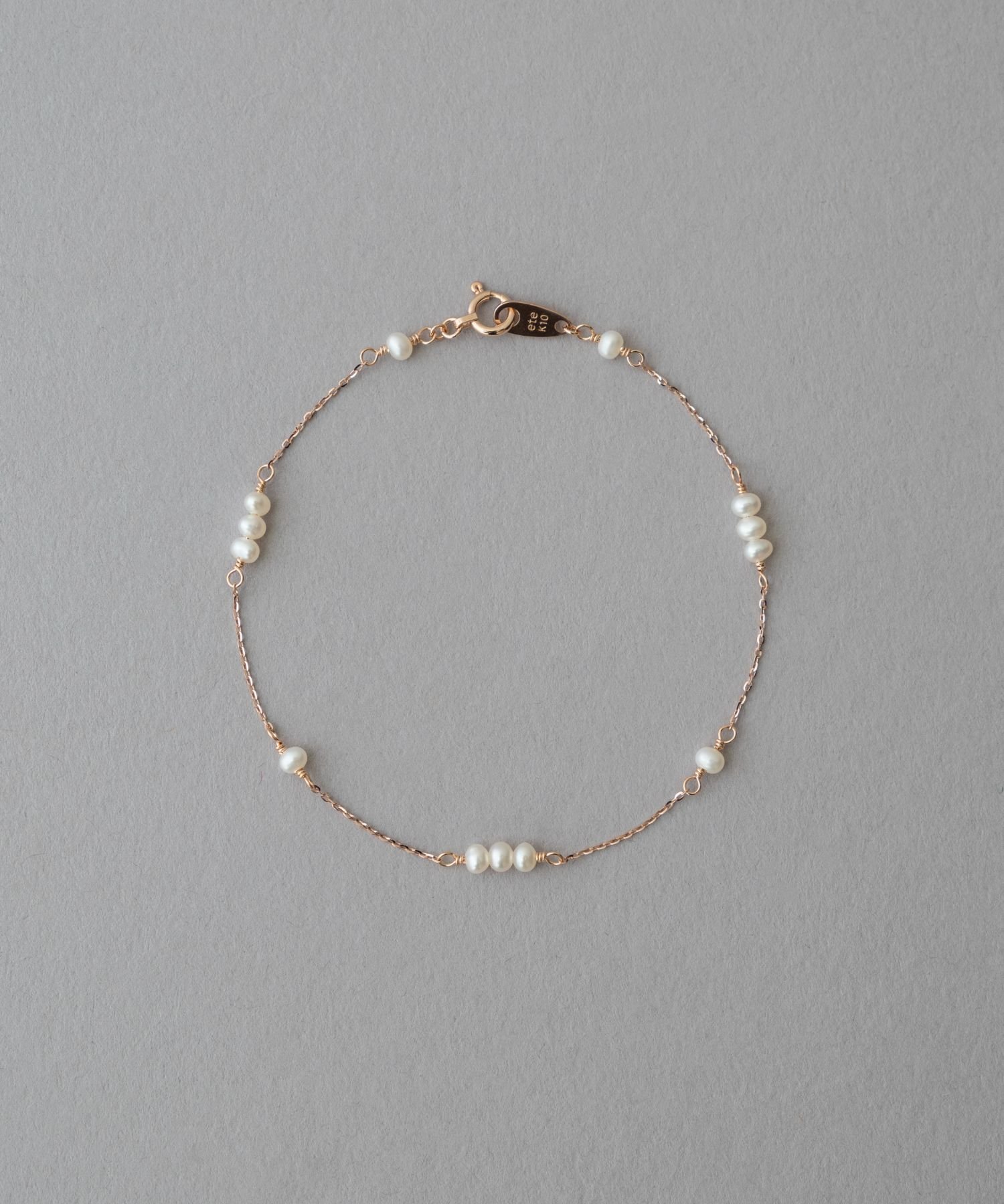 ete ブレスレット ゴールド パール ステーション ブレスレット 楽天市場】K10MPG パール ステーション ブレスレット ete エテ