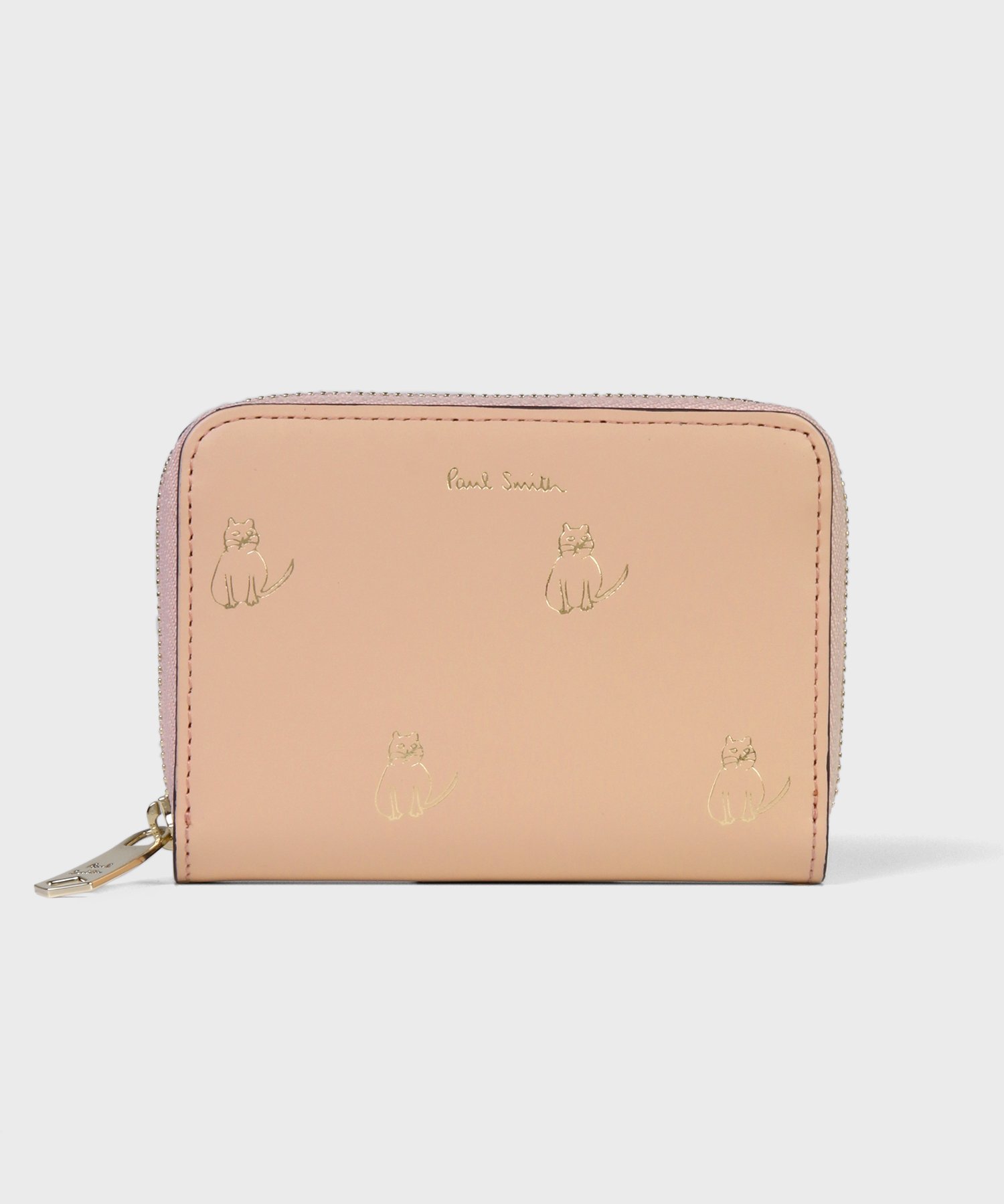ポールスミス キャットドゥードゥル 3つ折り財布 がま口 ピンクベージュ 箱付き Paul Smith ポールスミス 三つ折り 財布 がま口 レディース