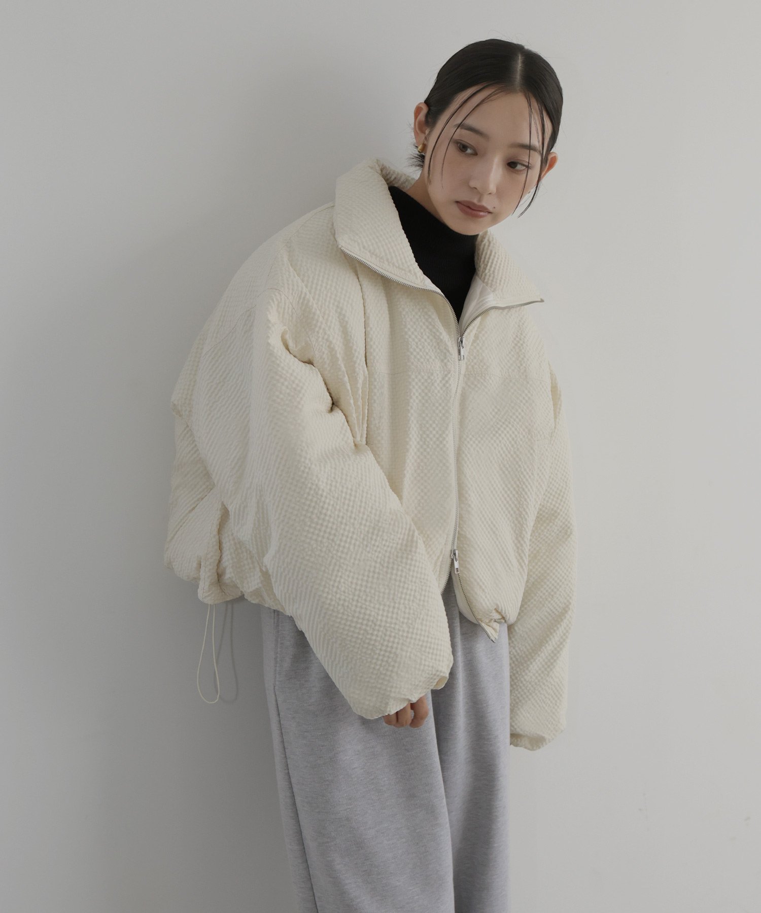 hellam ヘラム　パディングショートダウンジャケット　キャメル セール】パディングショートダウンジャケット（ダウンジャケット