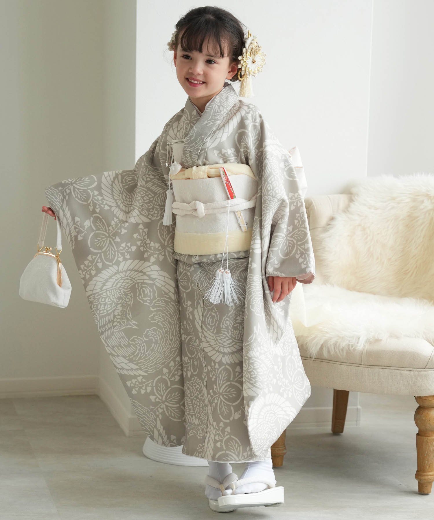 楽天市場】七五三 着物 7歳 販売 七歳 着物セット 女の子 作り帯 筥迫