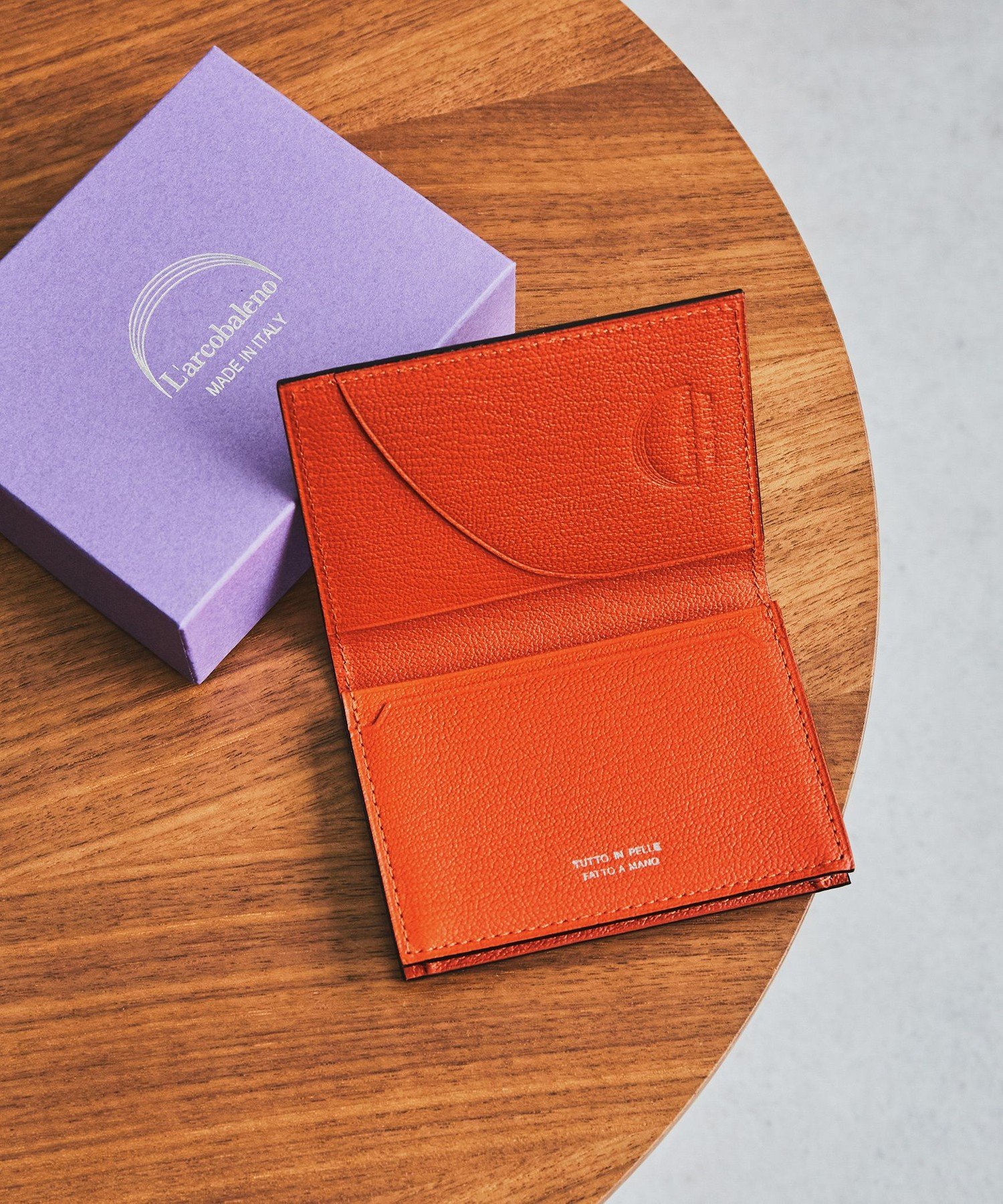 楽天市場】L'arcobaleno ラルコバレーノ 名刺入れ LA351GT WHITE/GRAY