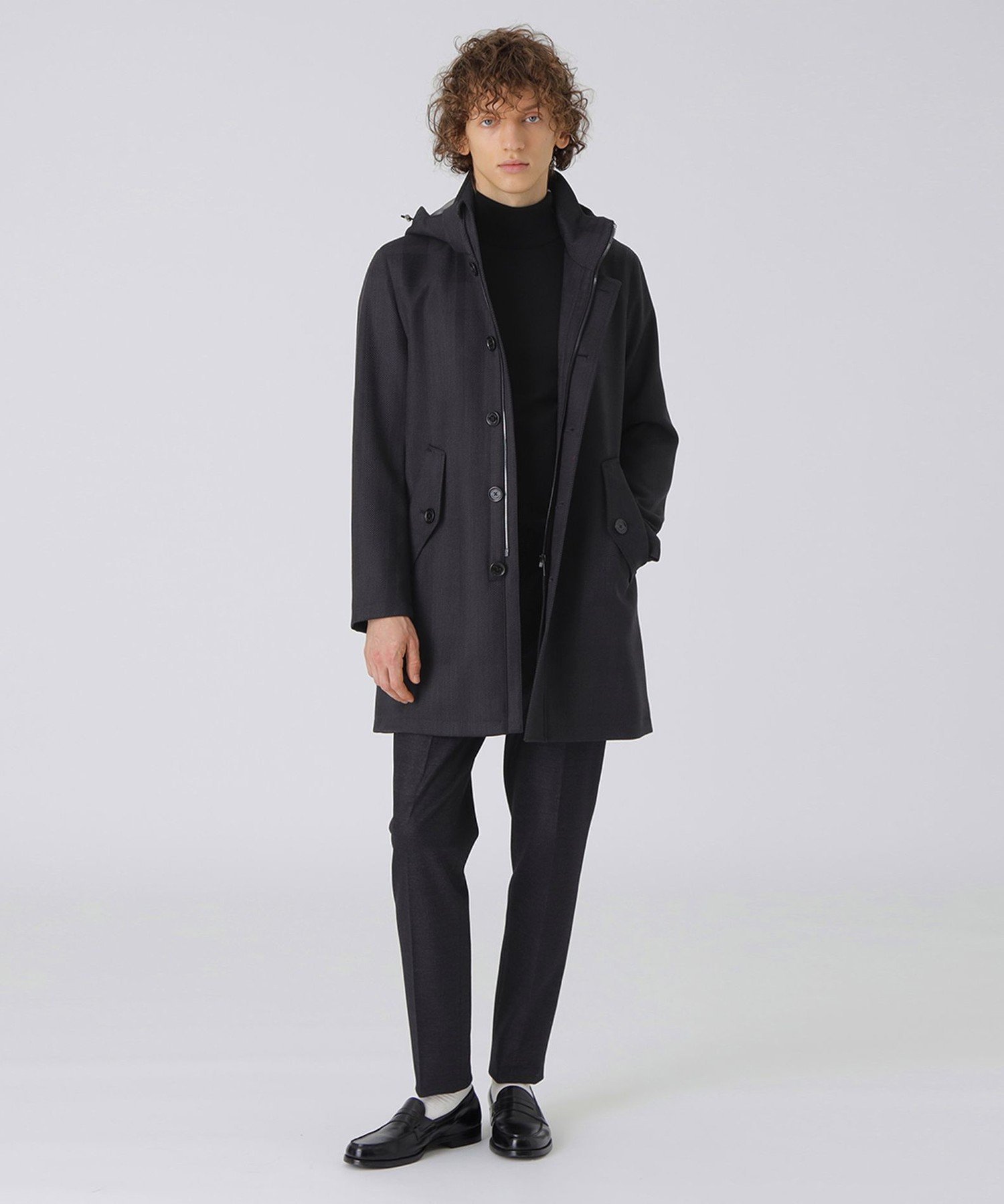 【美品】ブラックレーベルクレストブリッジ チェスターコート ウール LL 美品】ブラックレーベルクレストブリッジ チェスターコート