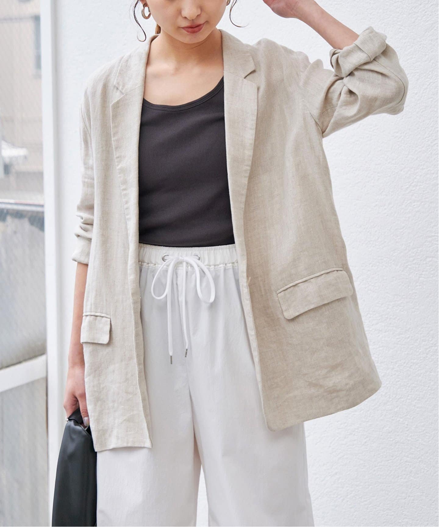 Spick & Span リネンヘリンボーンVカラージャケット　38 楽天市場】リネンヘリンボーン Vカラージャケット Spick & Span