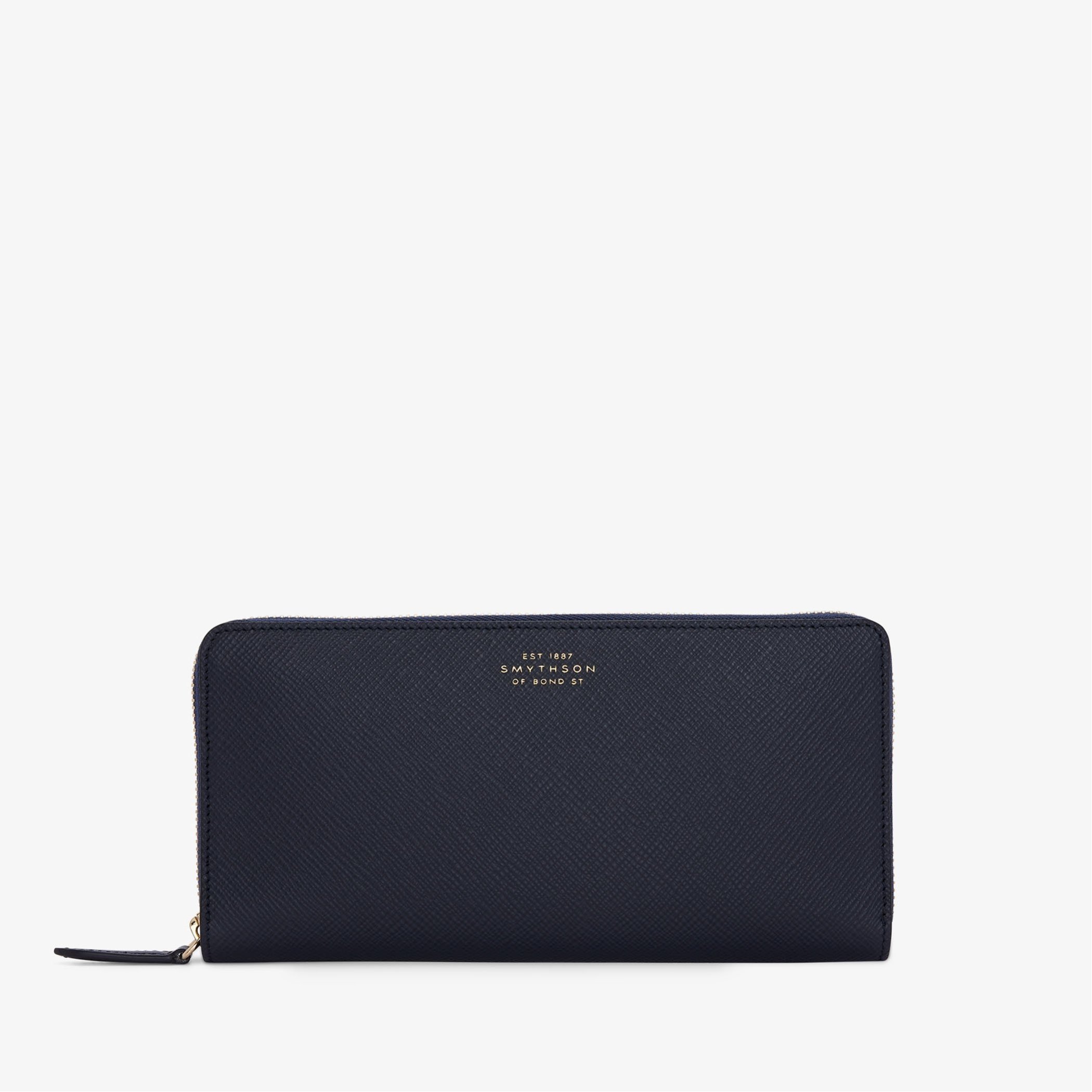 SMYTHSON スマイソン 長財布 ラウンドファスナー PANAMA 超美品 Smythson SMYTHSON スマイソン 長財布 パナマ レザージップ