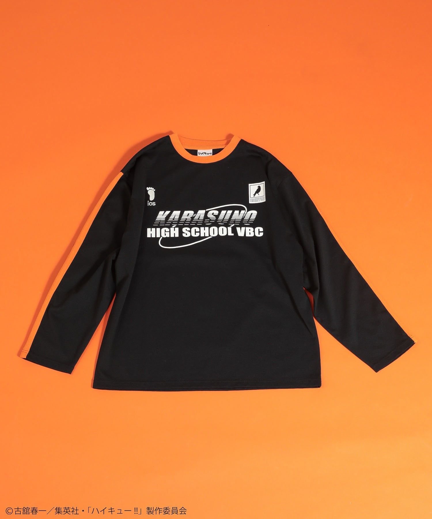 【SALE／30%OFF】Green Parks ハイキュー!! ユニフォーム長袖Tシャツ グリーンパークス トップス カットソー・Tシャツ ブラック レッド画像