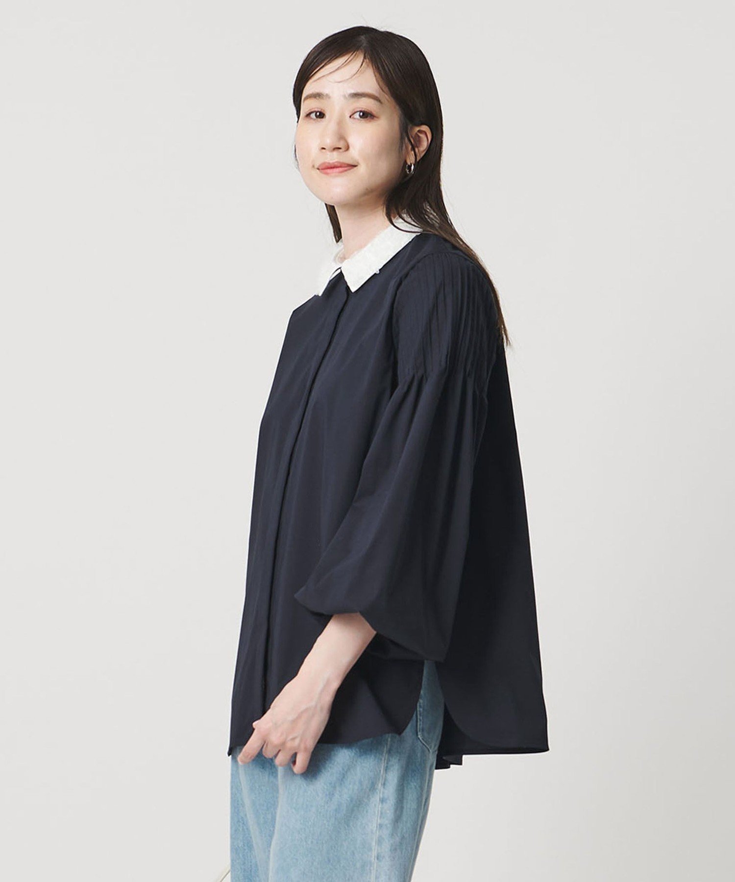SALE／60%OFF】UNITED ARROWS チュールカラー 2WAY ブラウス