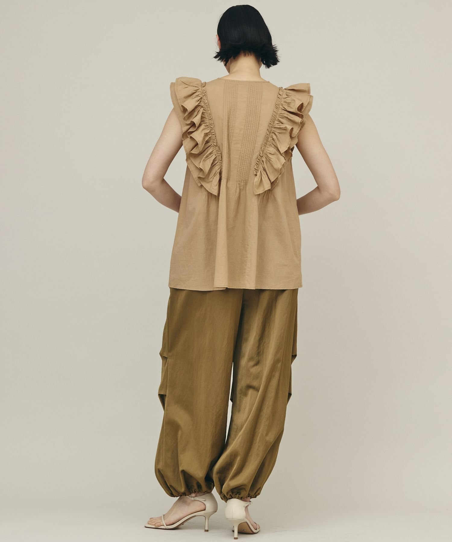 SALE／10%OFF】Curensology コットンフリルスリーブブラウス カレン 