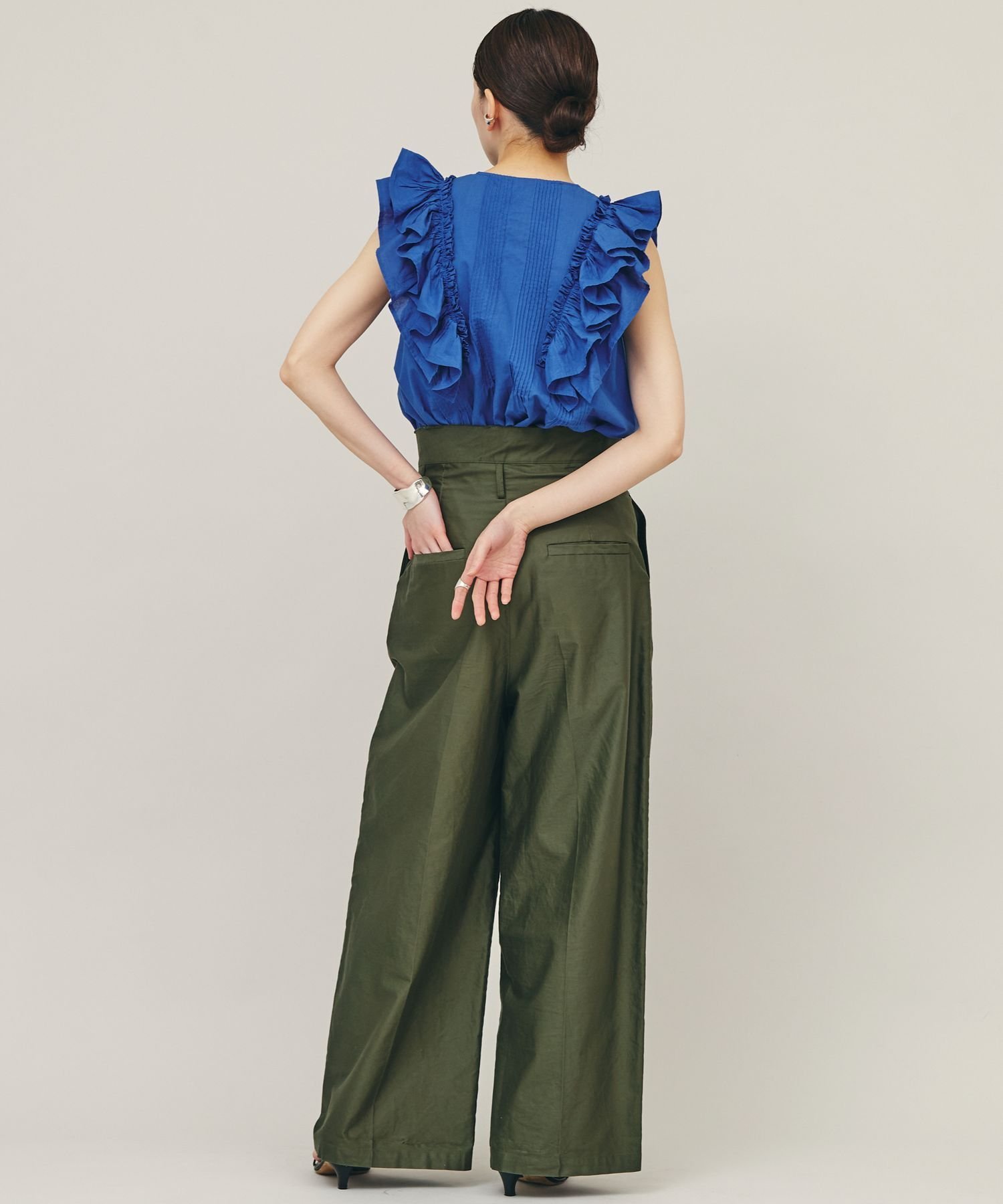 SALE／10%OFF】Curensology コットンフリルスリーブブラウス カレン 