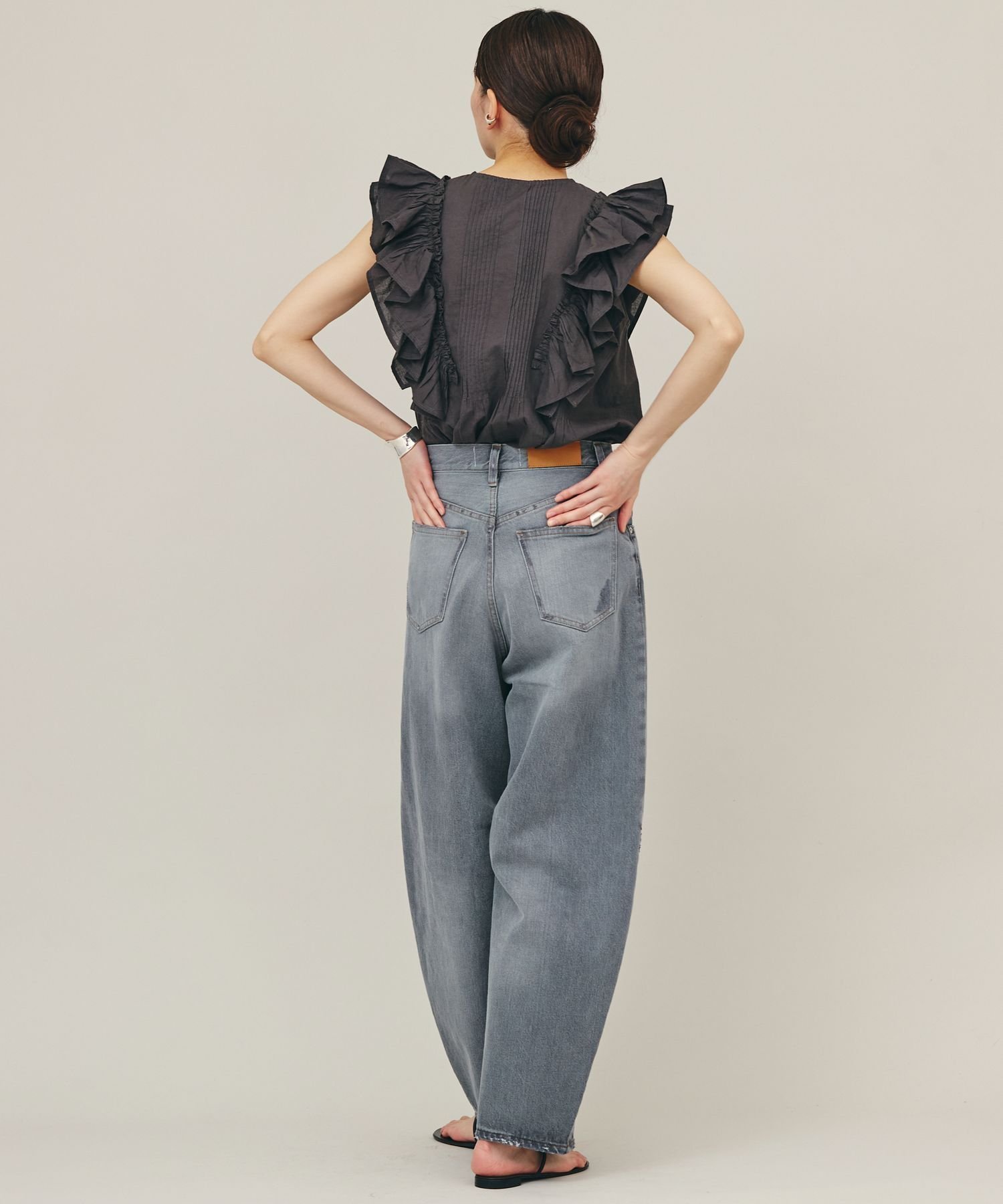 SALE／10%OFF】Curensology コットンフリルスリーブブラウス カレン 