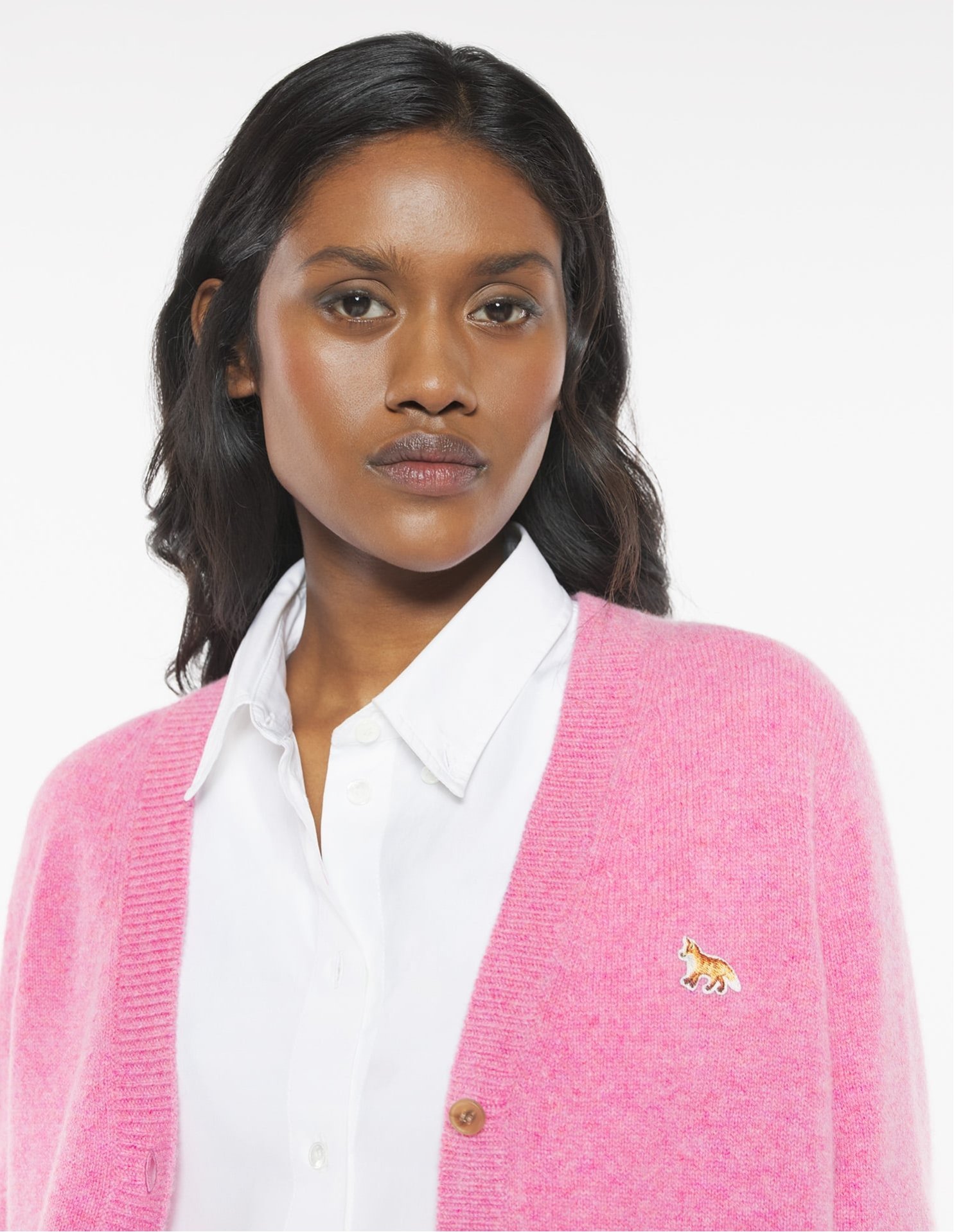 メゾンキツネ カーディガン ベビーピンク メゾンキツネ カーディガン ベビーピンク