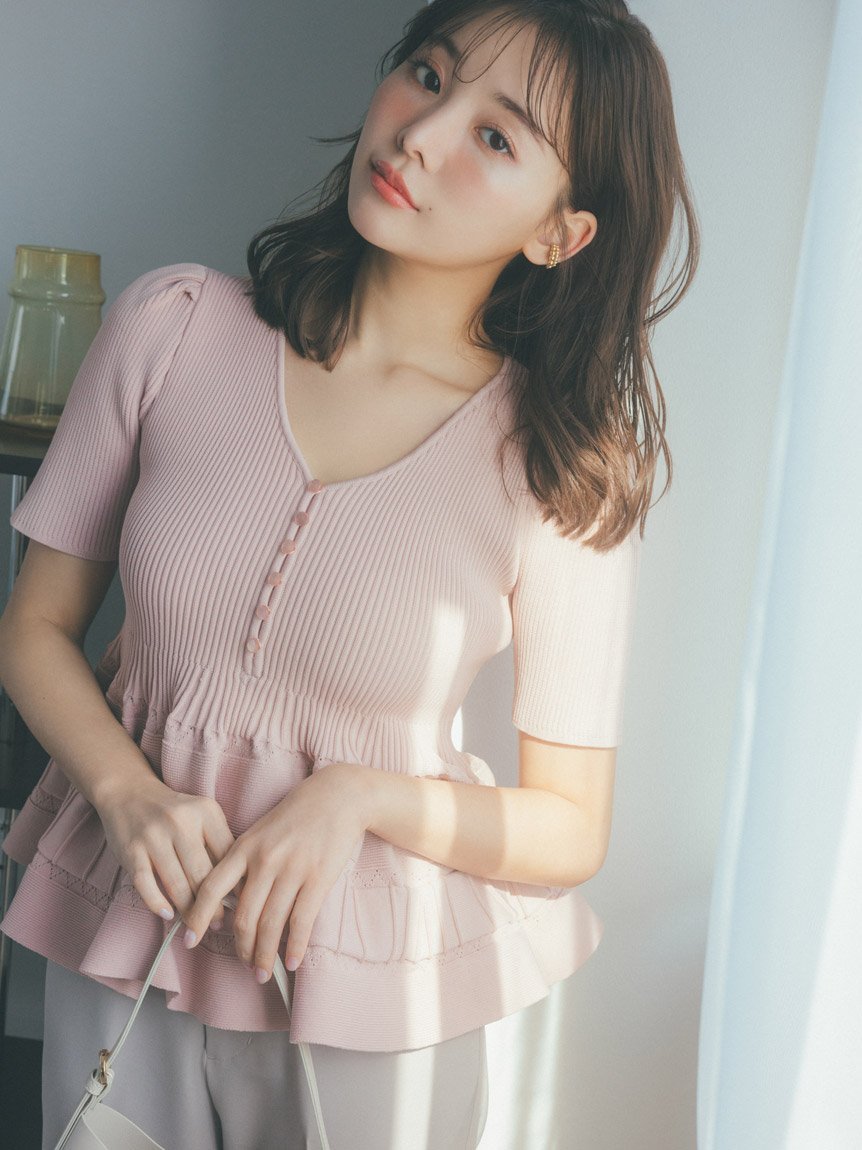 SALE／50%OFF】SNIDEL ペプラムカーディガン スナイデル トップス