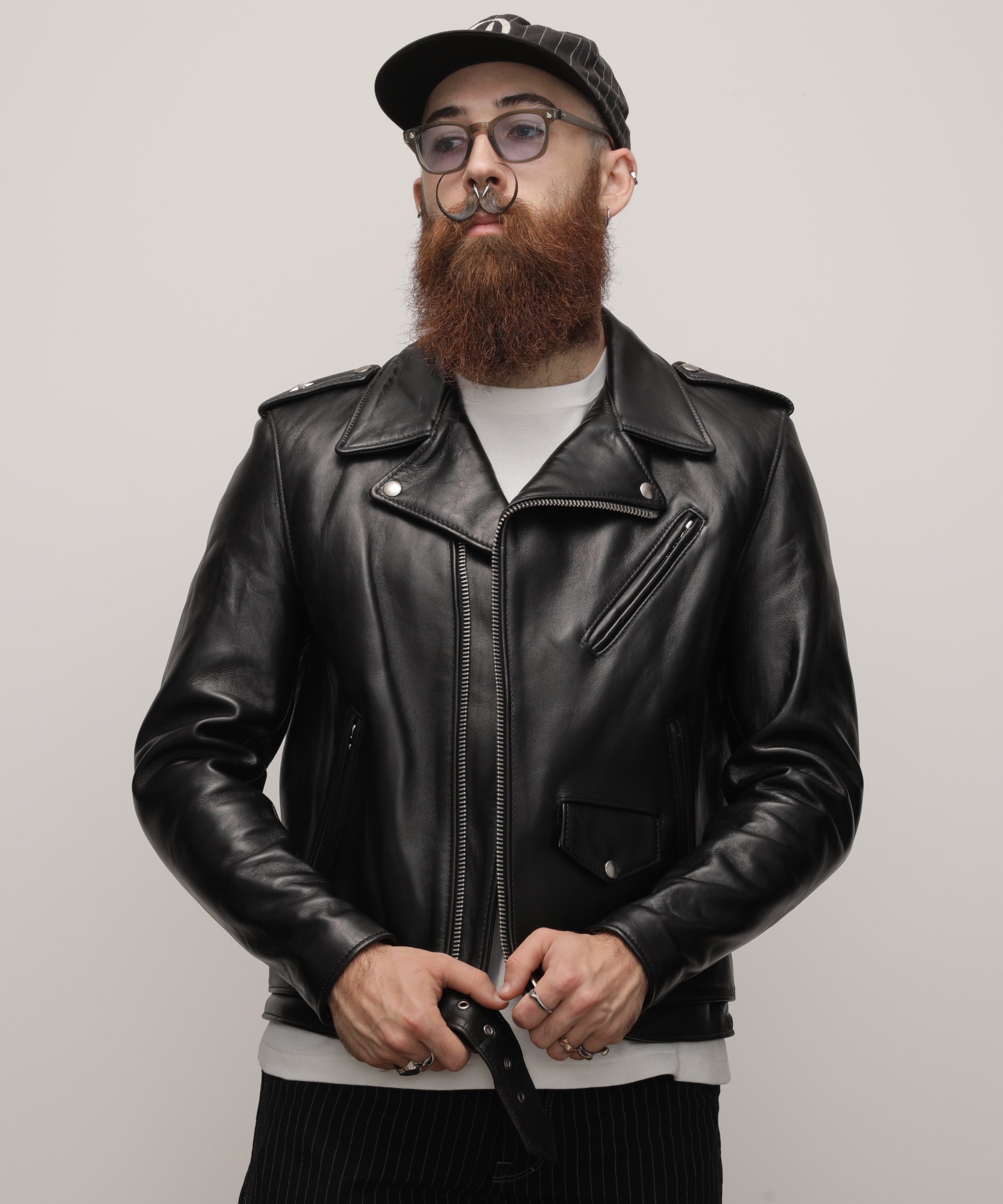 サイズ1 SACAI 22AW Schott  レザーライダースジャケット sacai - サイズ2 SACAI 22AW Schott レザーライダースジャケット