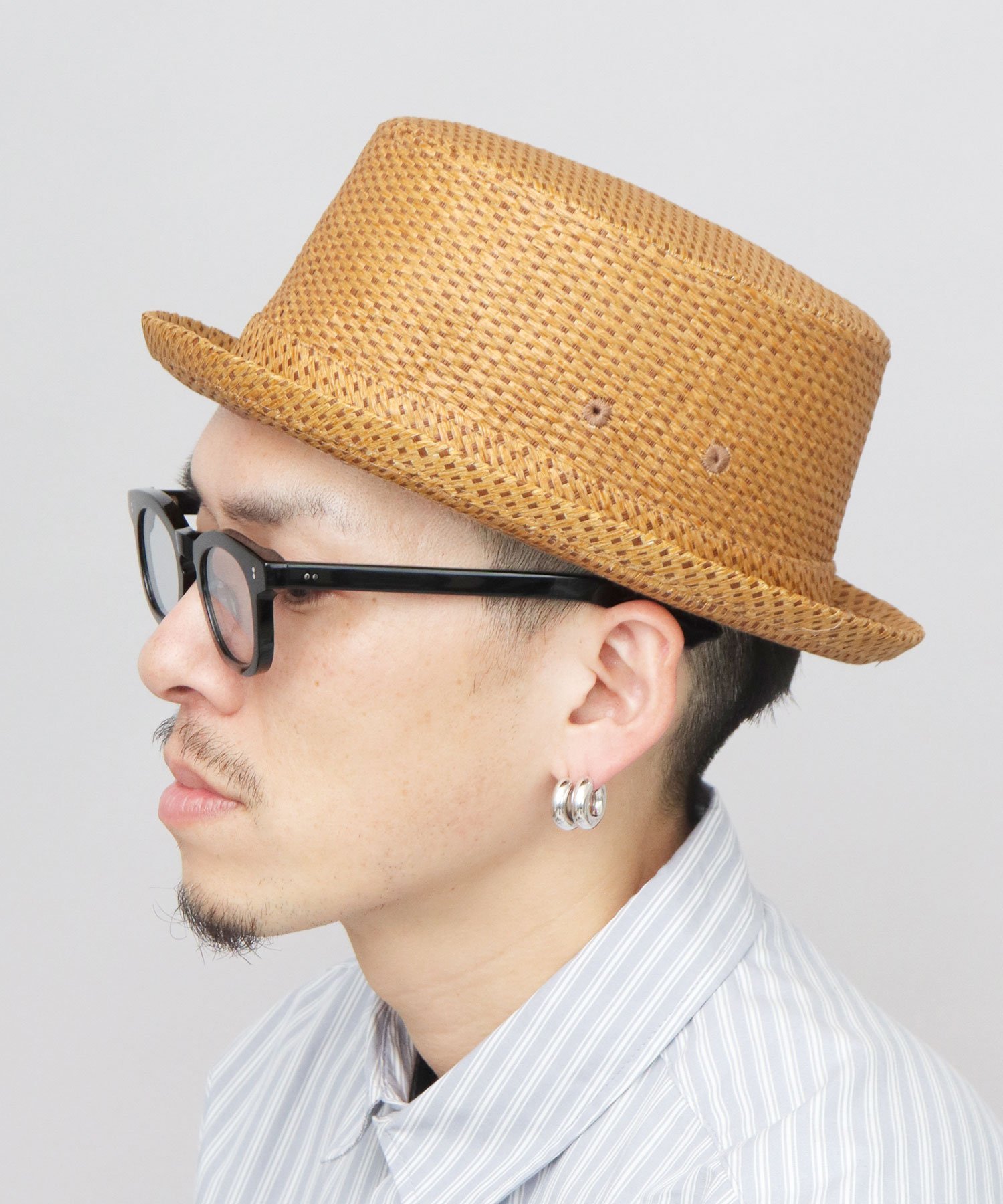 田中帽子店 ブリス  59cm  UK-H054-L 田中帽子店Brice （ブリス）ラフィア ポークパイハット 紳士用