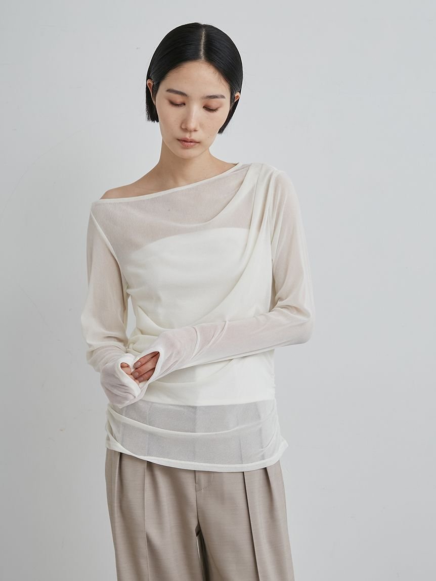 楽天市場】フロッキーチュールねじりTシャツ MIESROHE ミースロエ