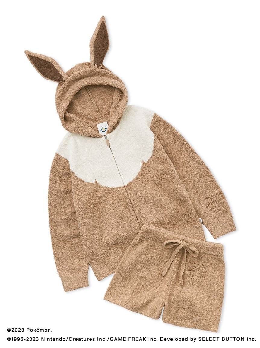 【新品/未開封/正規品】ジェラートピケ ピカチュウパーカ&ショートパンツセット ポケモンスリープ】【キッズ】ジェラート ピカチュウパーカ