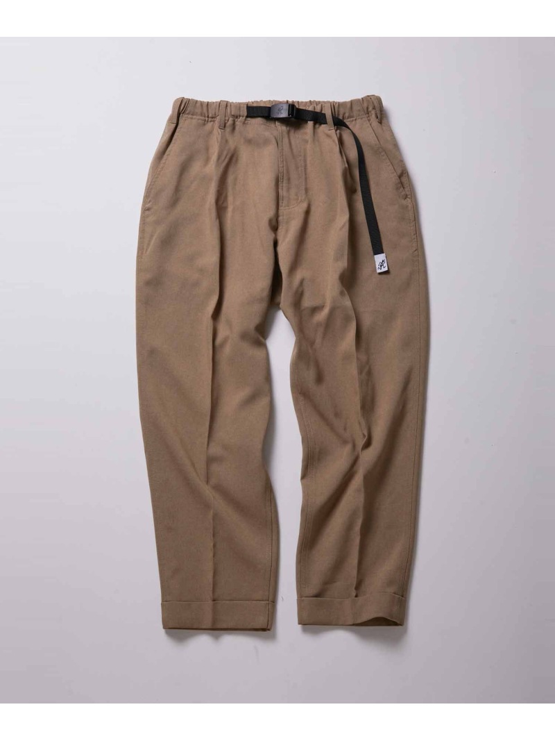 ADAM ET ROPE' HOMME 【GRAMICCI】別注 4WAY STRETCH WIDE TAPERED CROPPED アダムエロペ  パンツ スラックス・ドレスパンツ ブラック グレー ベージュ ネイビー【送料無料】