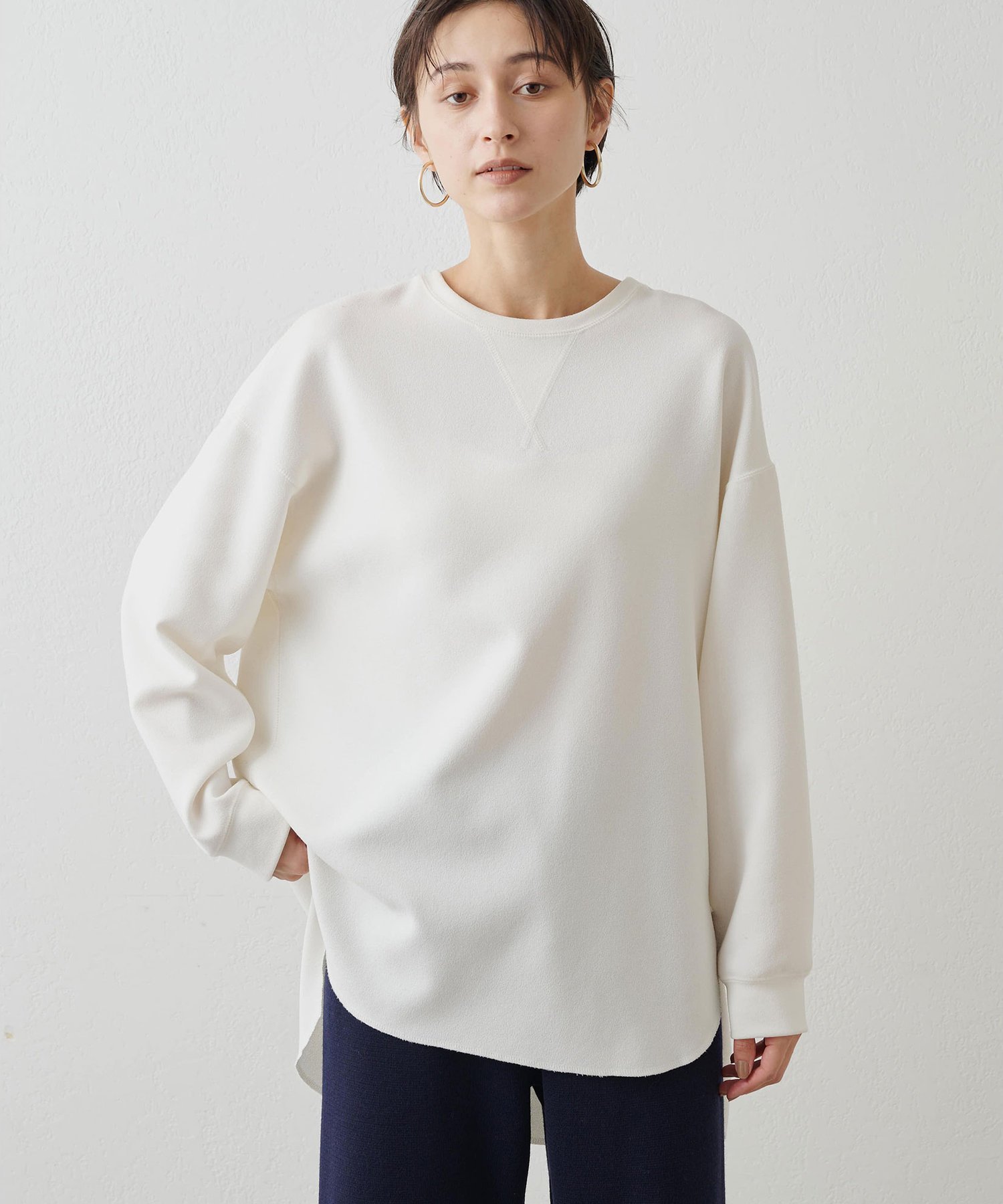 美品◯ウィムガゼット　半袖メッシュプルオーバー ベージュ Whim Gazette Vガゼットプルオーバー ウィム ガゼット トップス