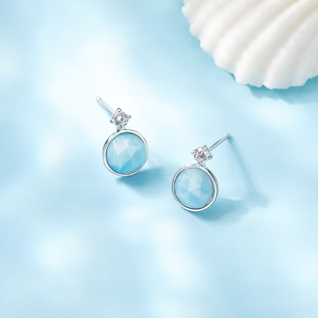 楽天市場】[ピンズ] K10YG ピアス ラリマー Jouete ジュエッテ