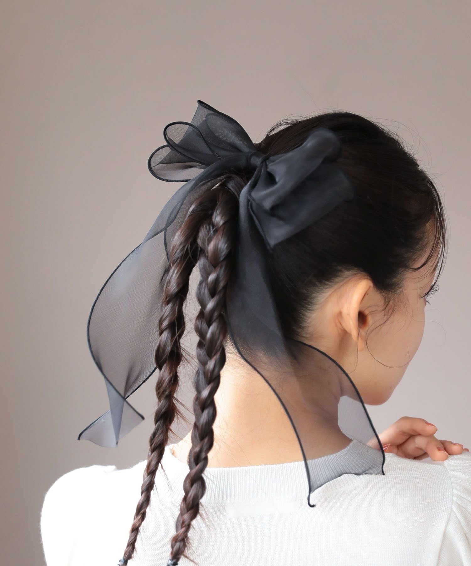 ほぼ未使用に近い_プチローブノア リボンバレッタ/シルバー/ヘアアクセサリー 楽天市場】【petite robe noire】 リボンバレッタ L プティ