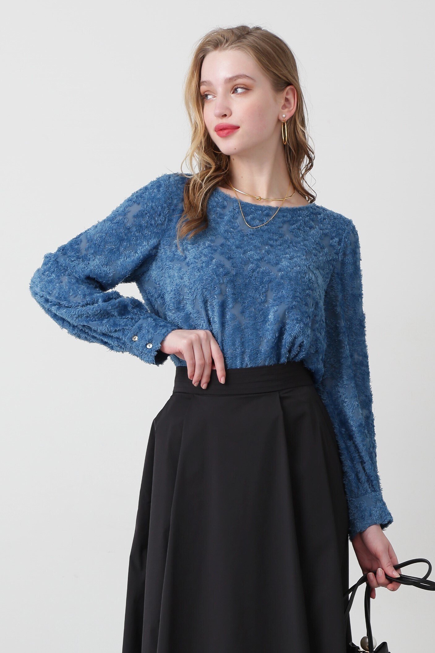 タグ付き新品★Pinky&Dianneドットプリントギャザーブラウス PINKY & DIANNE [WEB限定商品] ドットプリントギャザーブラウス