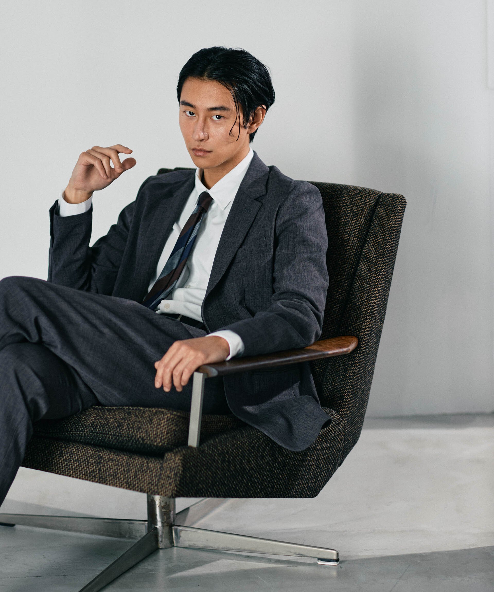 【美品】「Damerino」フレキシブルツイル セットアップ Damerino」フレキシブルツイル セットアップ｜ナノ・ユニバース