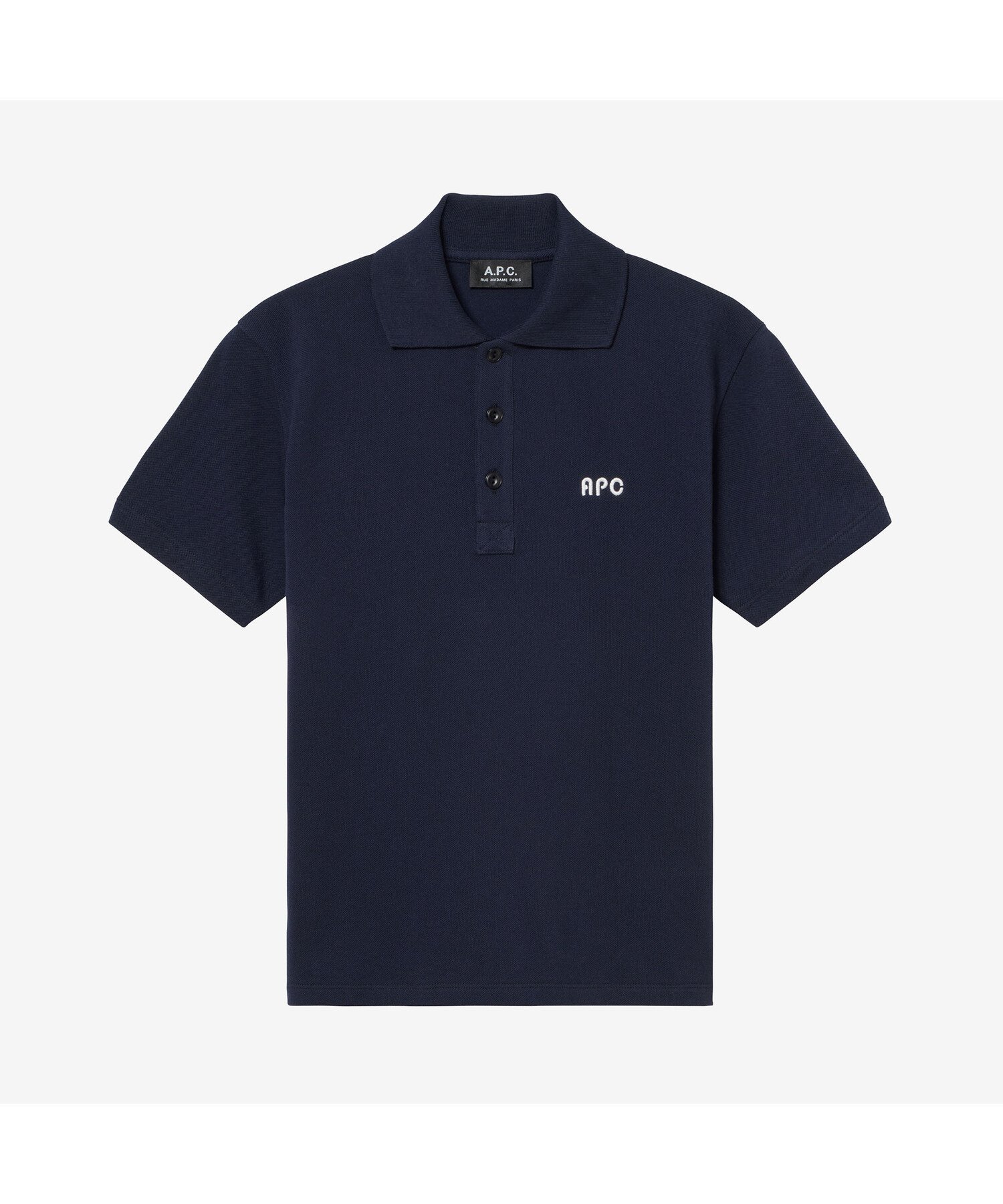 【ぽさま専用】A.P.C. グレーニットポロシャツ、ネイビー柄半袖シャツ2点 半袖】【JOHN PEARSE comfort navy】【ノーアイロン】ボタン