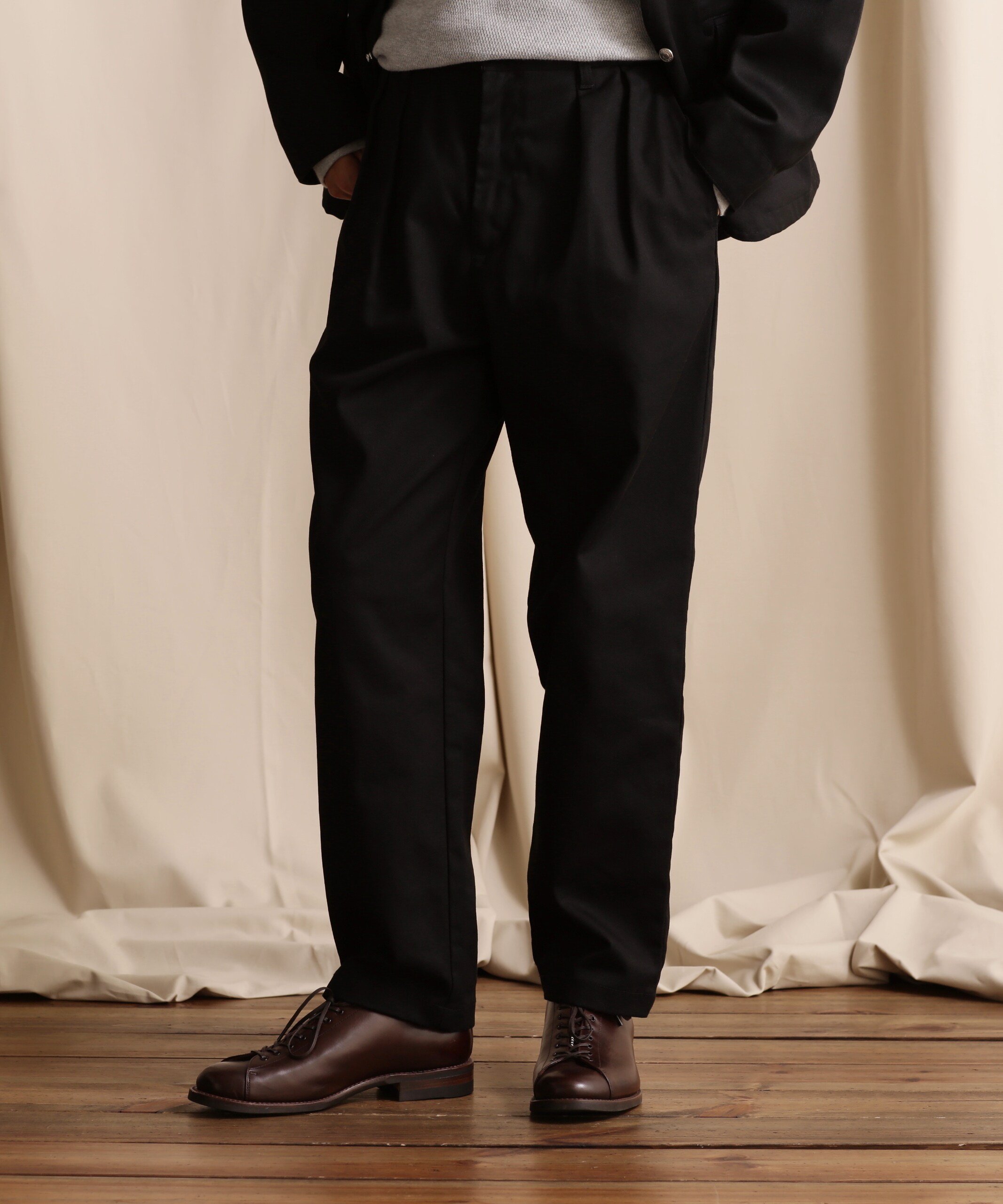 【Schott タックパンツ フラワースタッズ付き】 nr9077-01_1.jpg