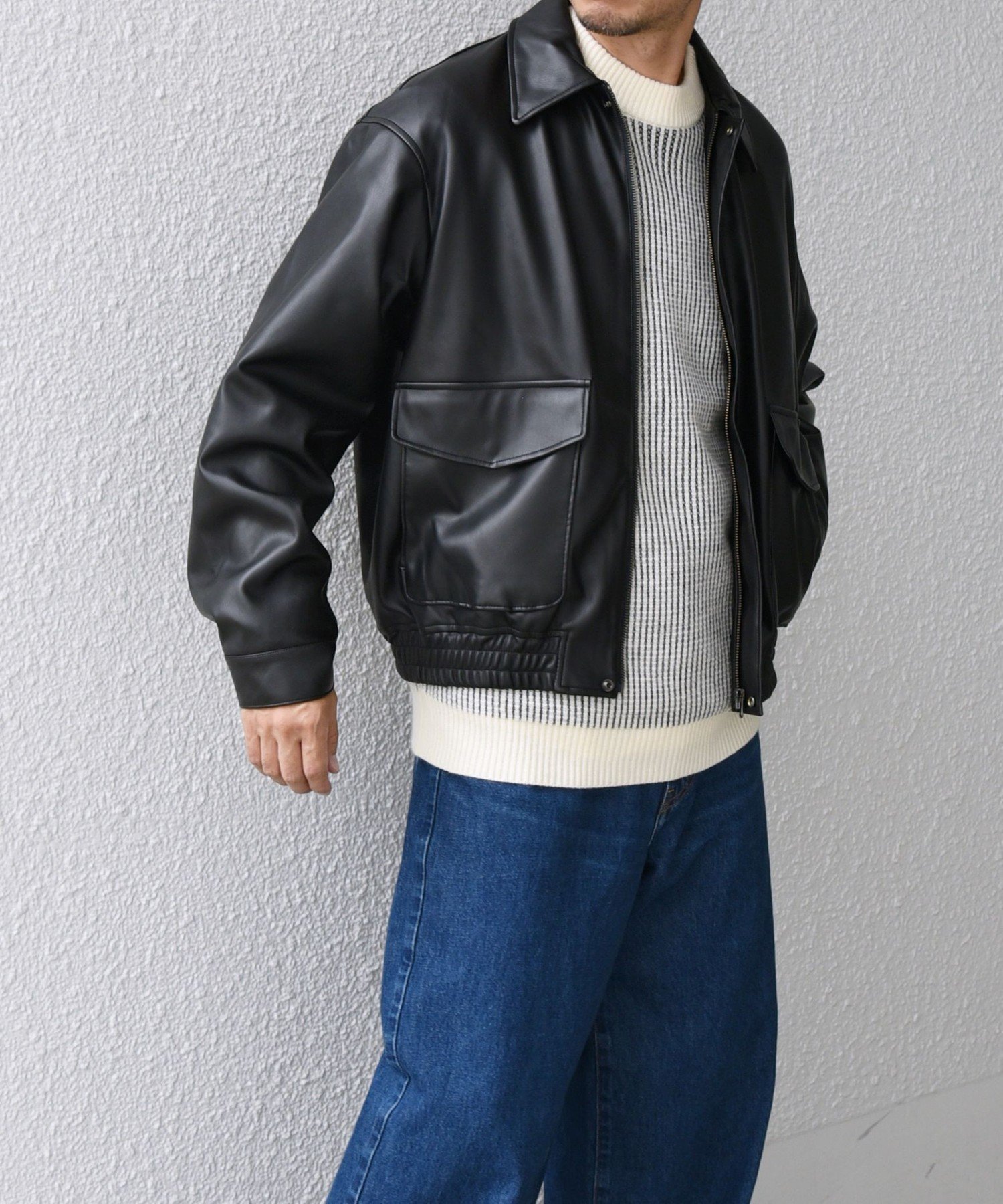 ジャケット・アウター BEAMS ambiance / Fake Leather Blouson B:MING by BEAMS（ビーミングバイビームス）の「ambiance / Fake
