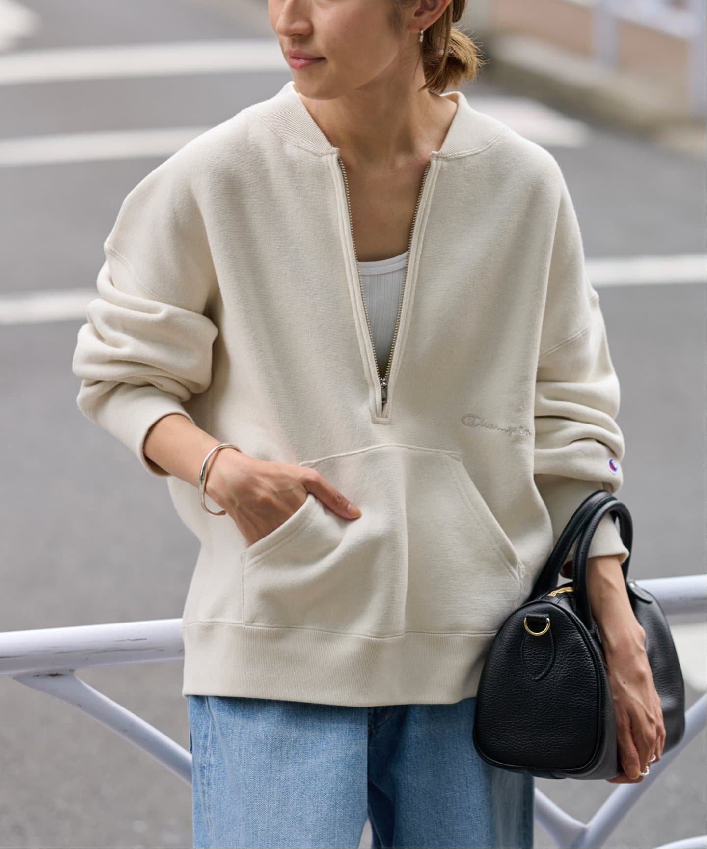 FRAMeWORK ≪追加≫Champion/チャンピオン 別注ハーフZIPリバース