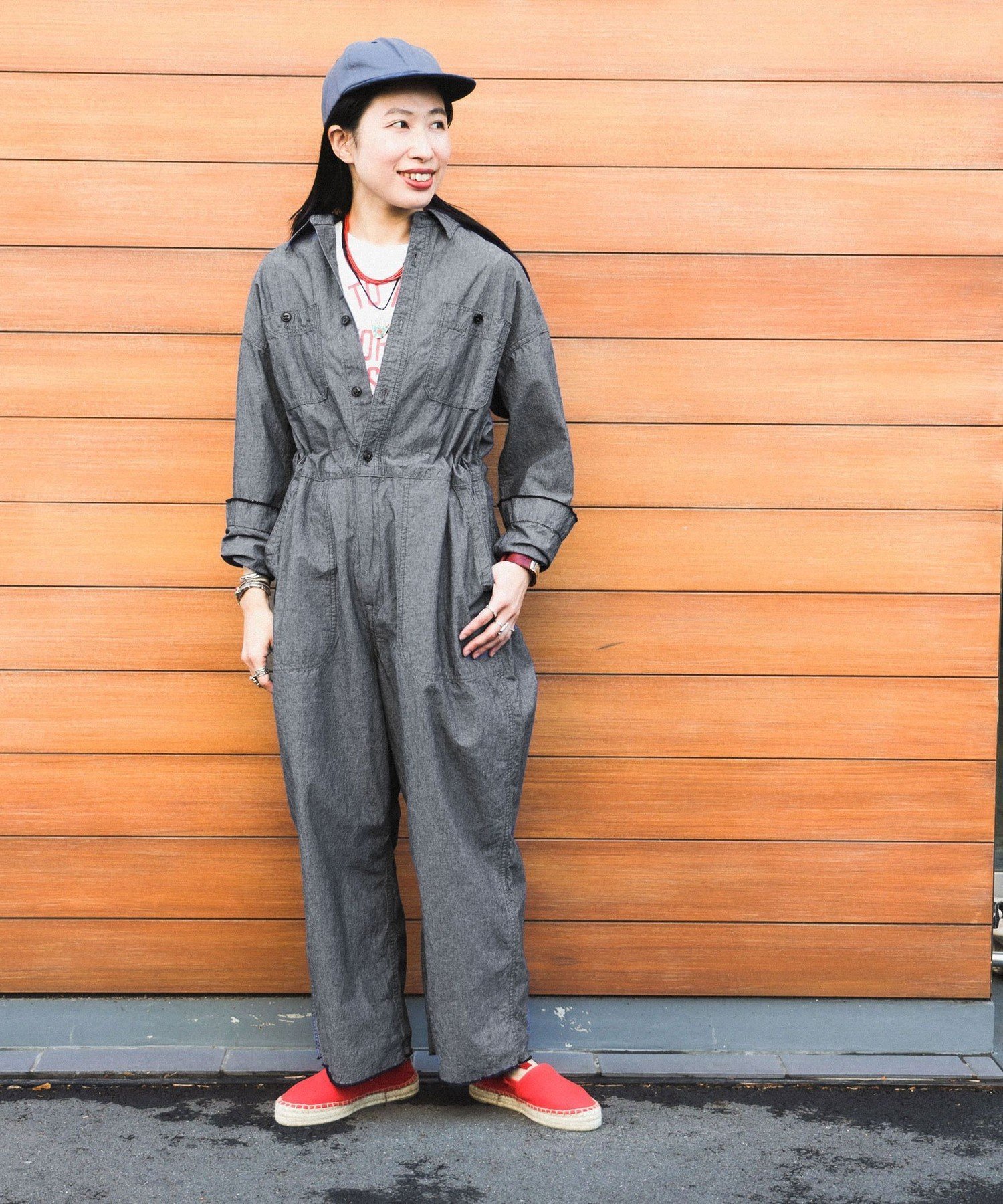 BEAMS BOY ビッグワークオールインワン　ベージュ　F つなぎ 渋く！可愛く♡オールインワンを着よう♪｜ビームス ボーイ 原宿