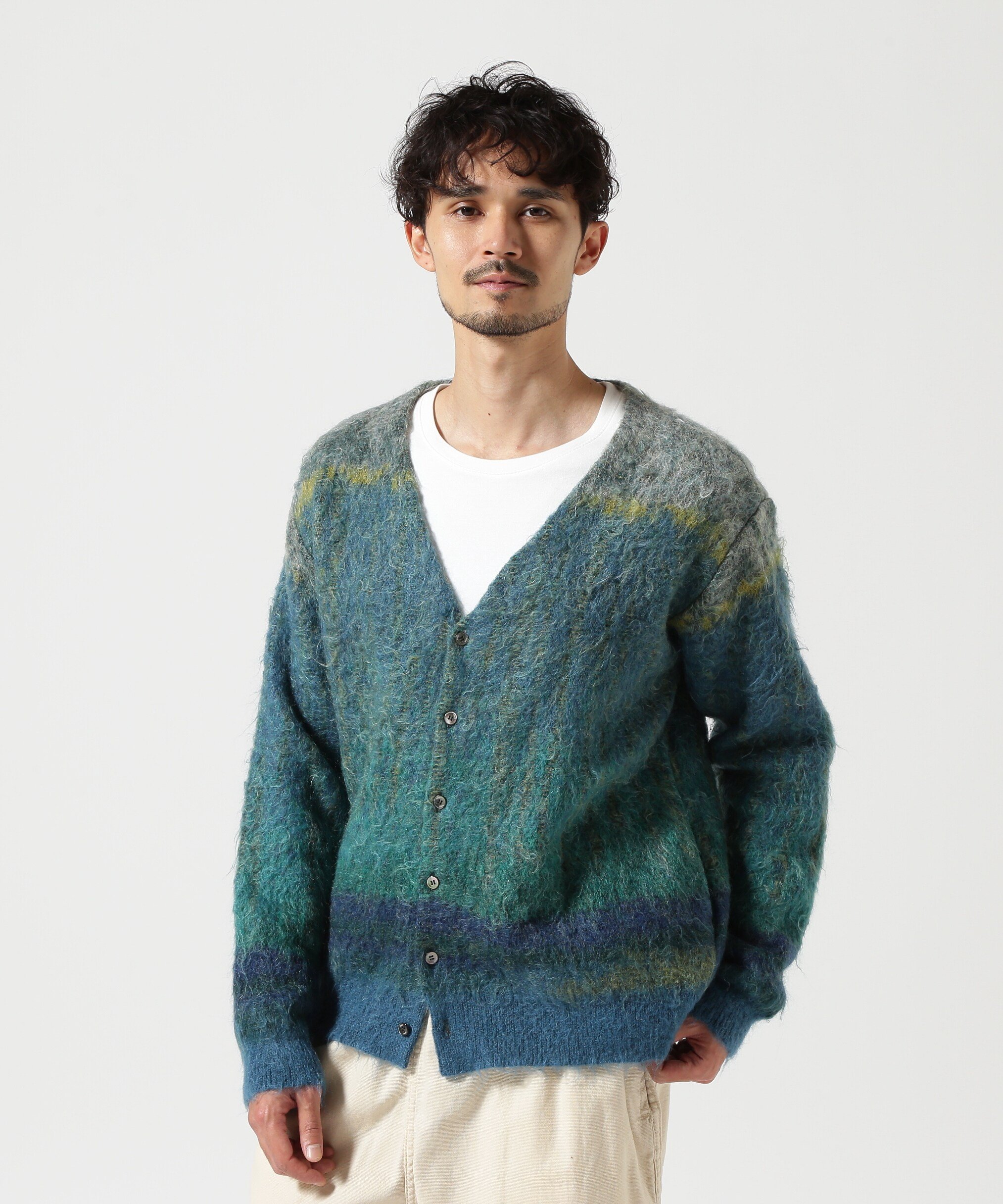 YOKE カラーブロック カーディガン YOKE カラーブロック カーディガン